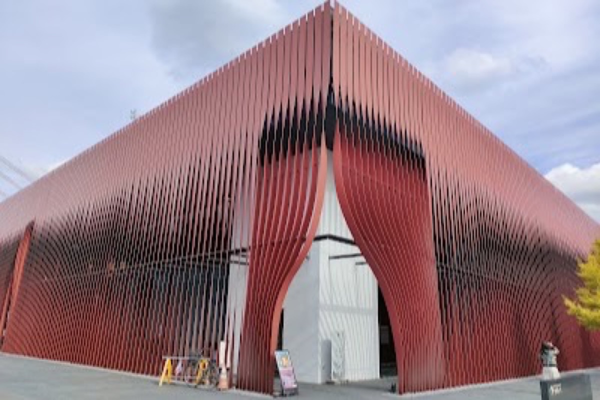 Illuminated Nebuta float sculptures inside the Wa Rasse museum on Aomori waterfront
