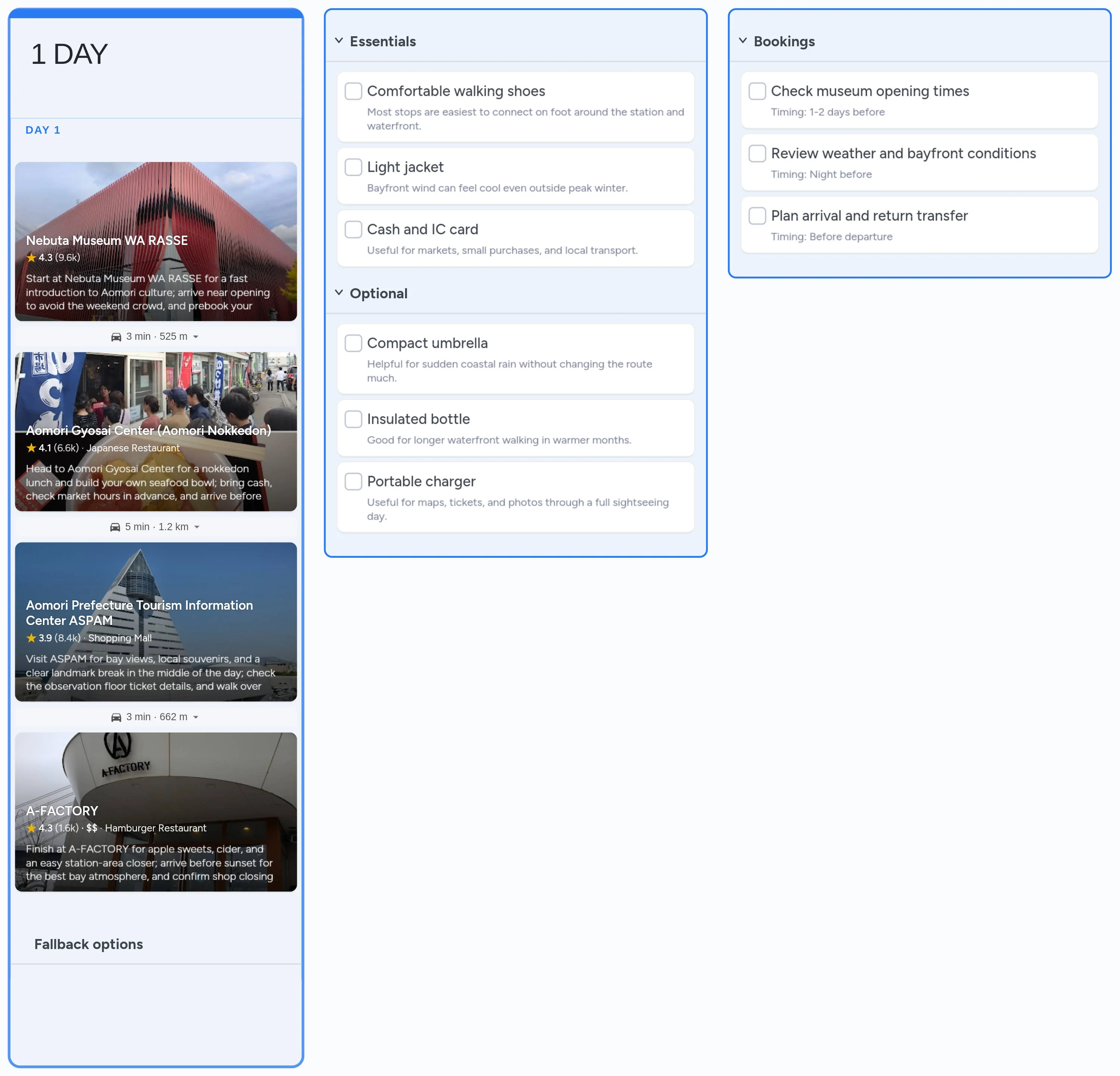 Aomori template board preview