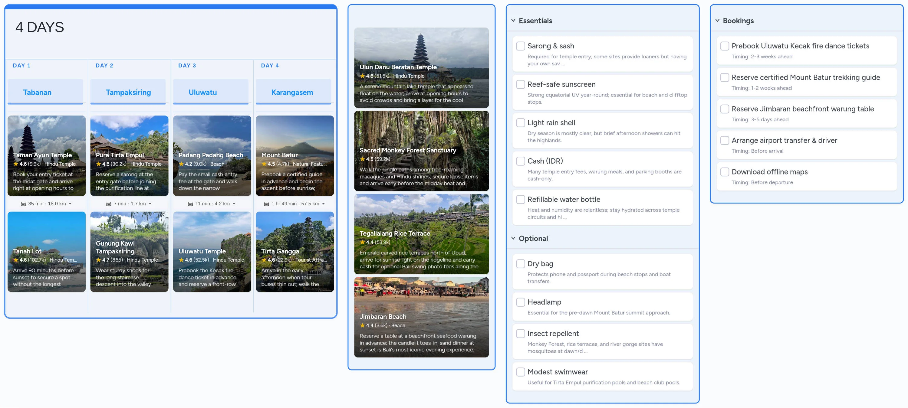 Bali template board preview