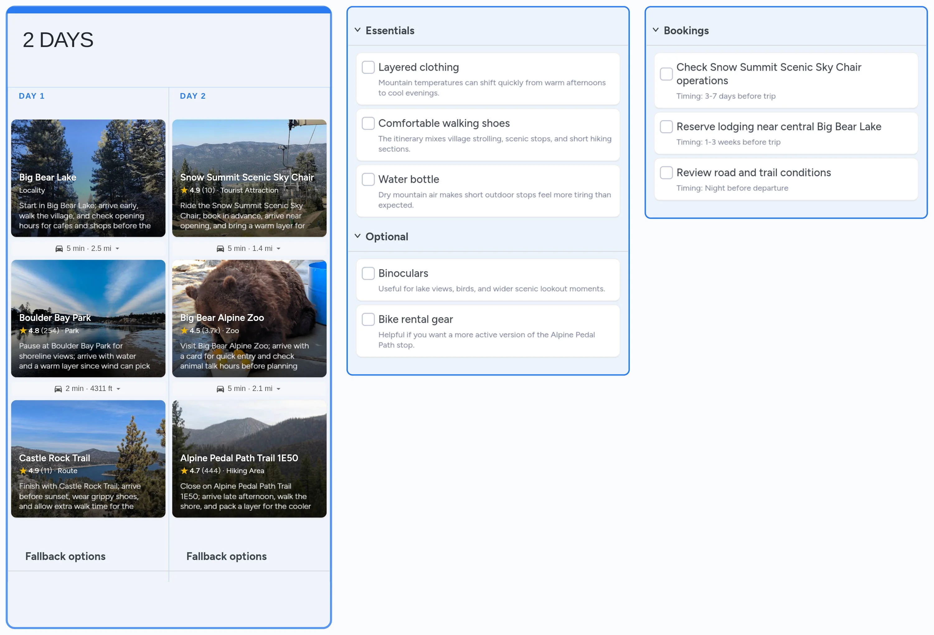 Big Bear Lake template board preview
