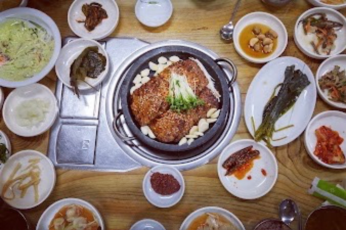 Dahyang Tteokgalbi green tea beef patties at Boseong Traditional Market in Boseong