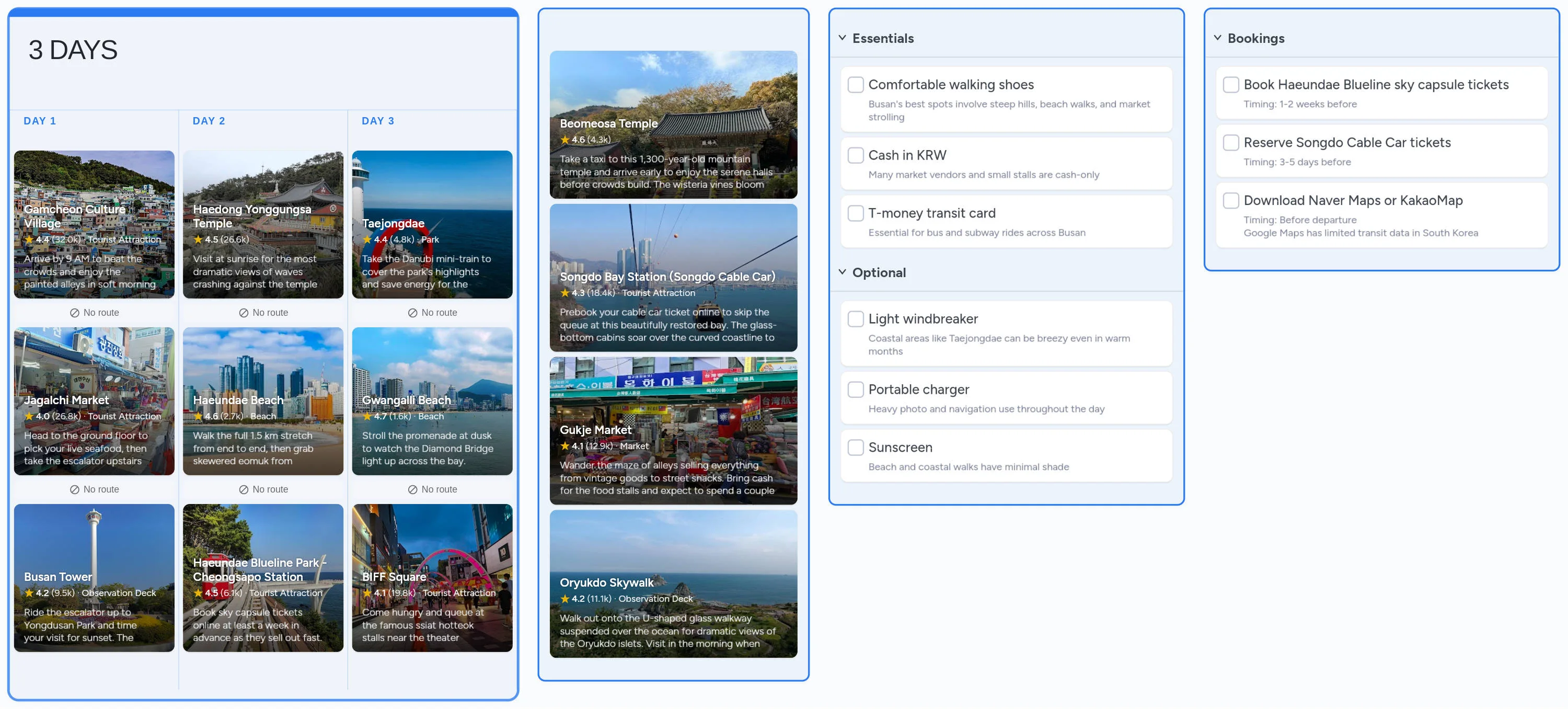 Busan template board preview