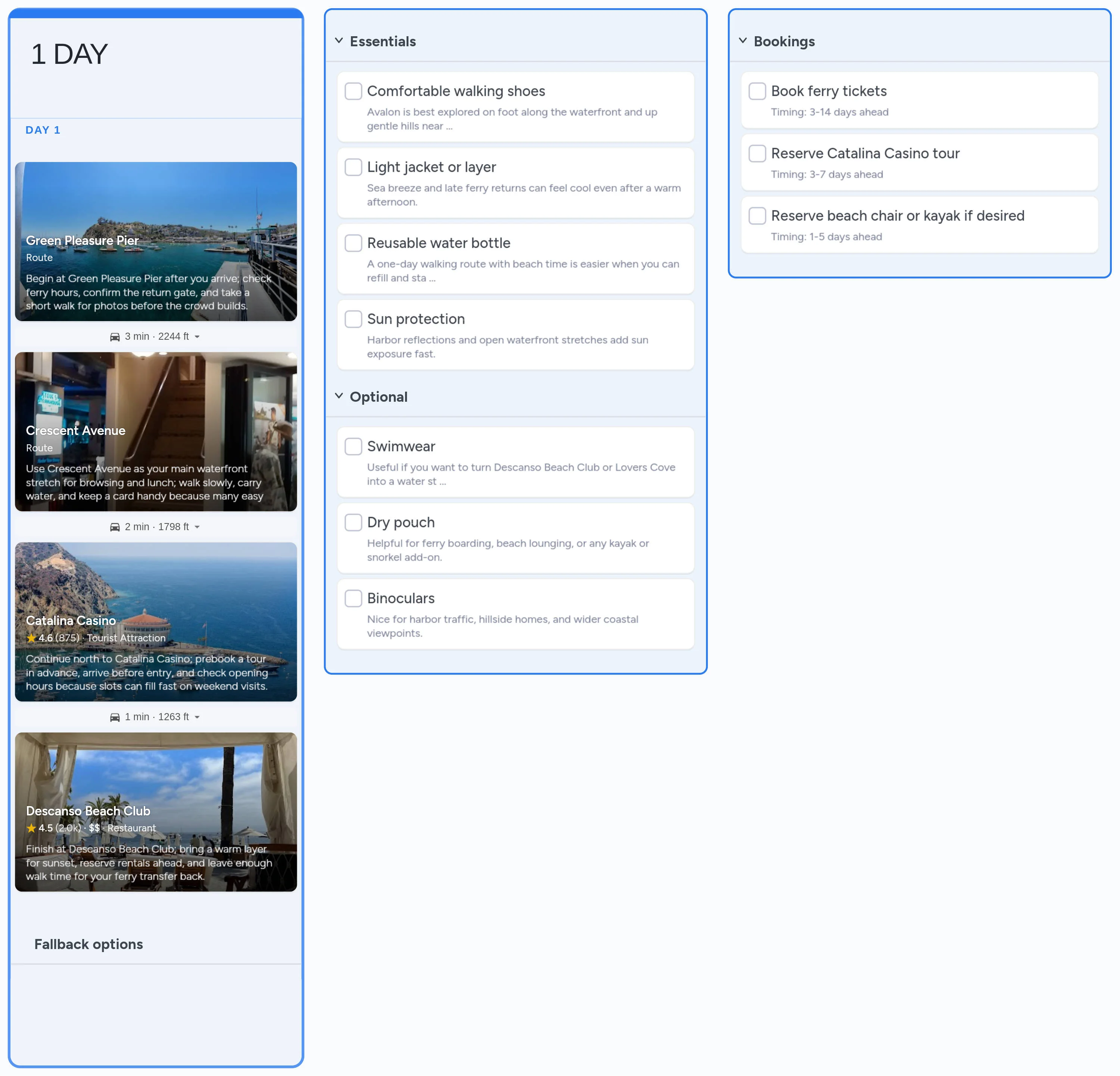 Santa Catalina Island template board preview