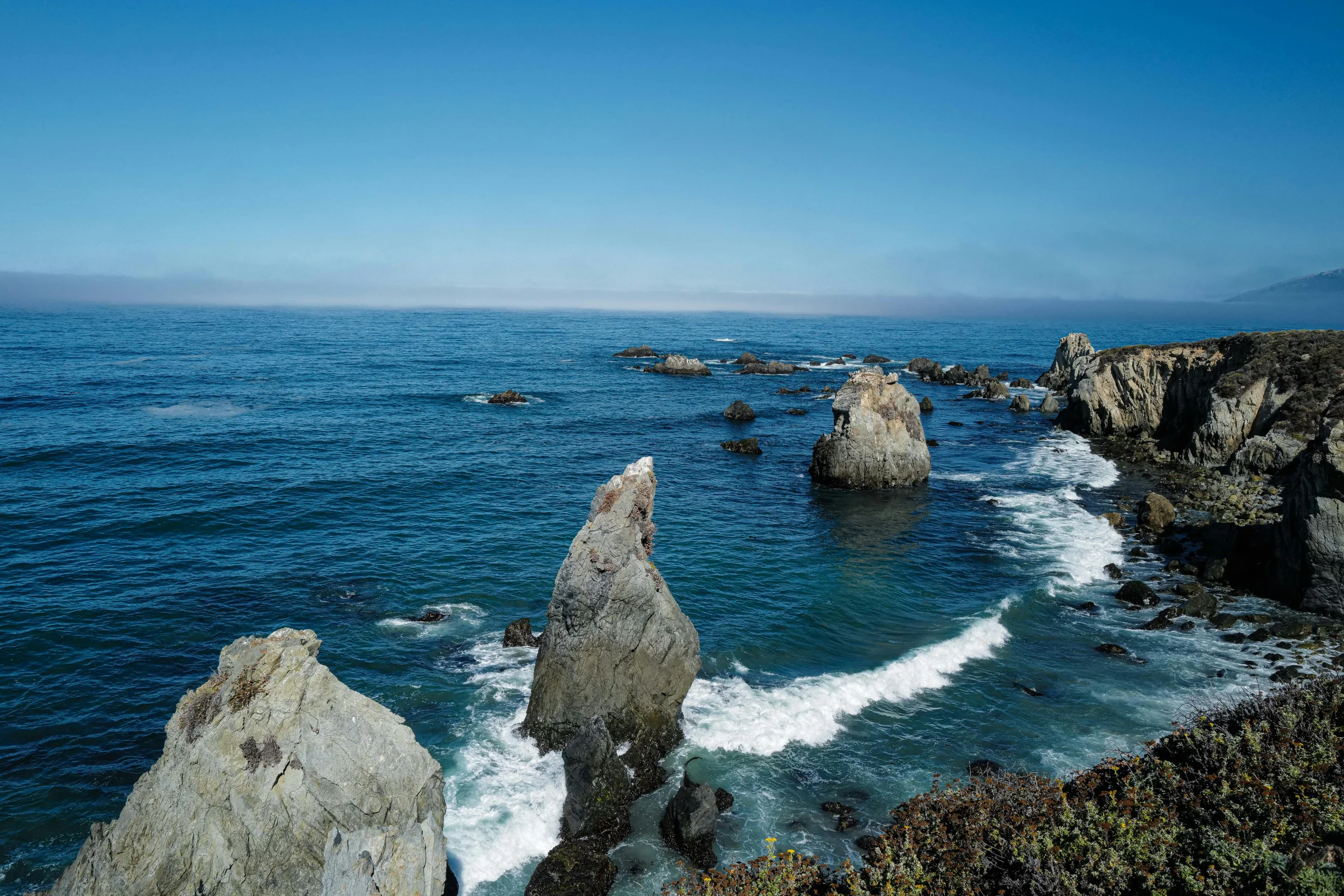 Rugged sea cliffs and coastline at California's Channel Islands National Park