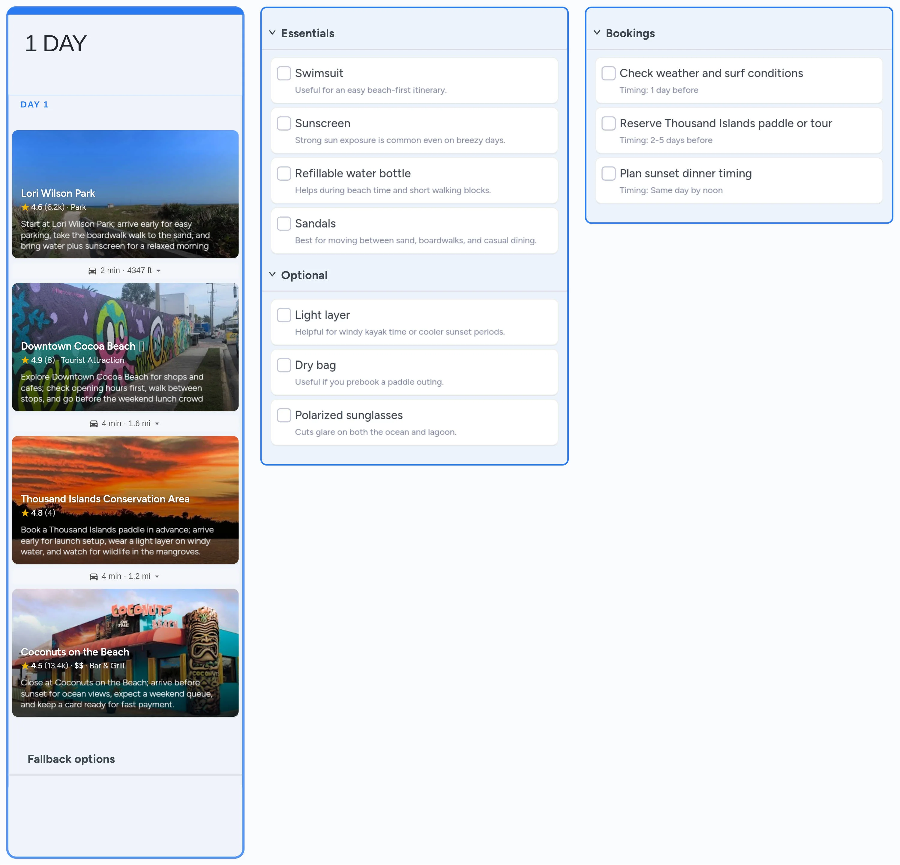 Cocoa Beach template board preview