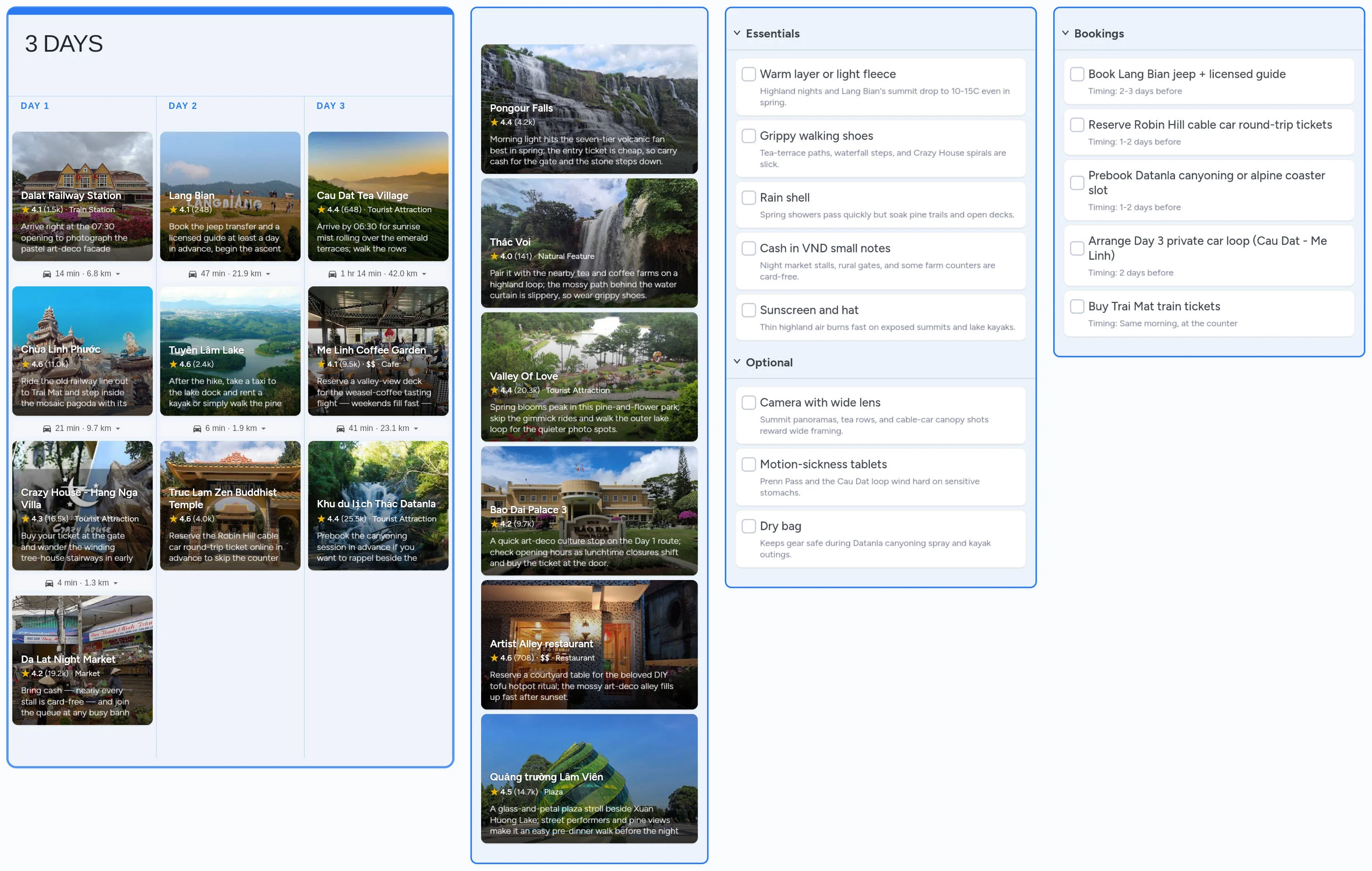 Da Lat template board preview