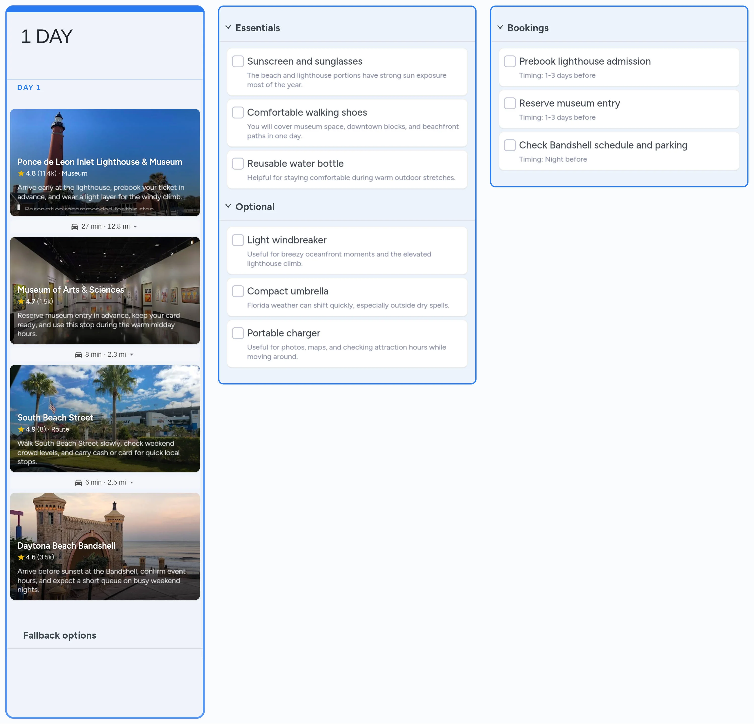 Daytona Beach template board preview