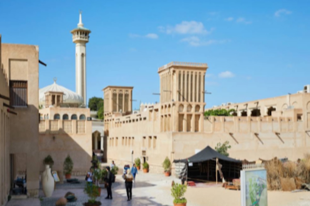 Wind-tower lanes and courtyard cafes in the Al Fahidi Historical Neighbourhood