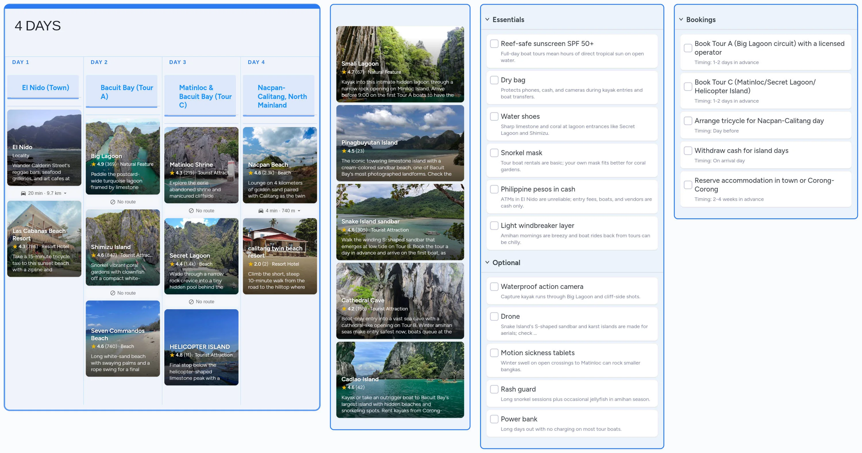 El Nido template board preview