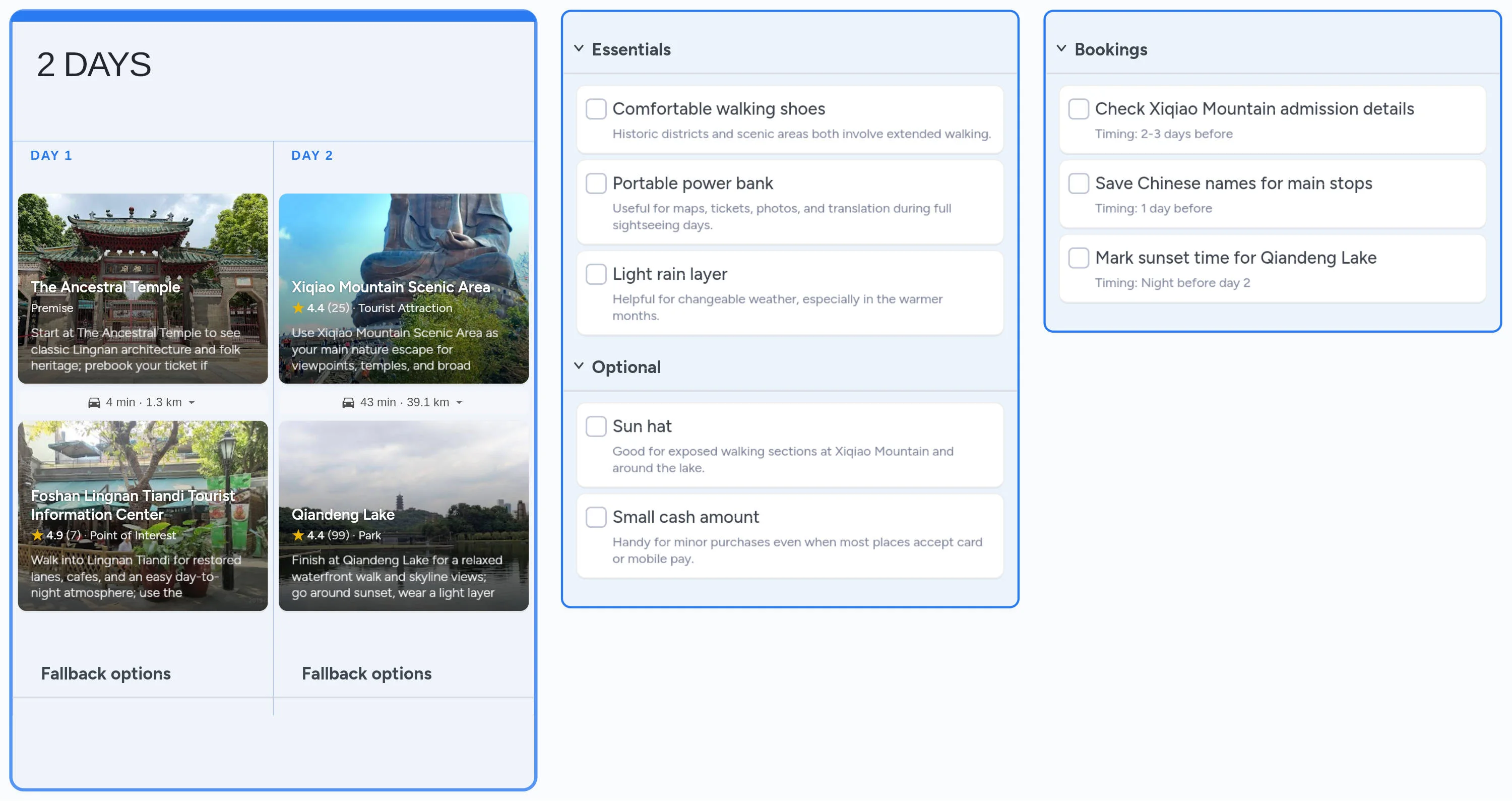 Foshan template board preview