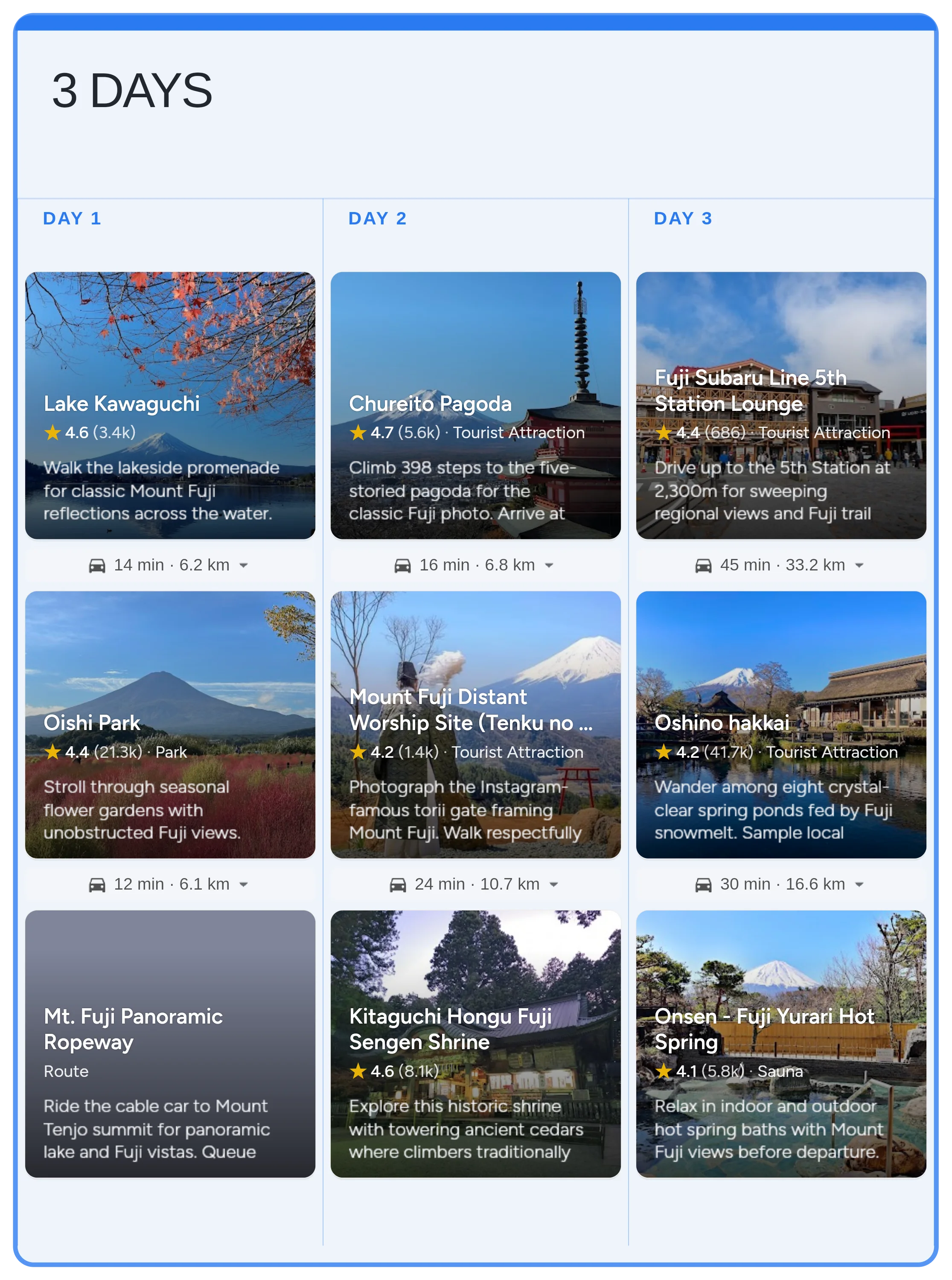 Fujikawaguchiko calendar template preview