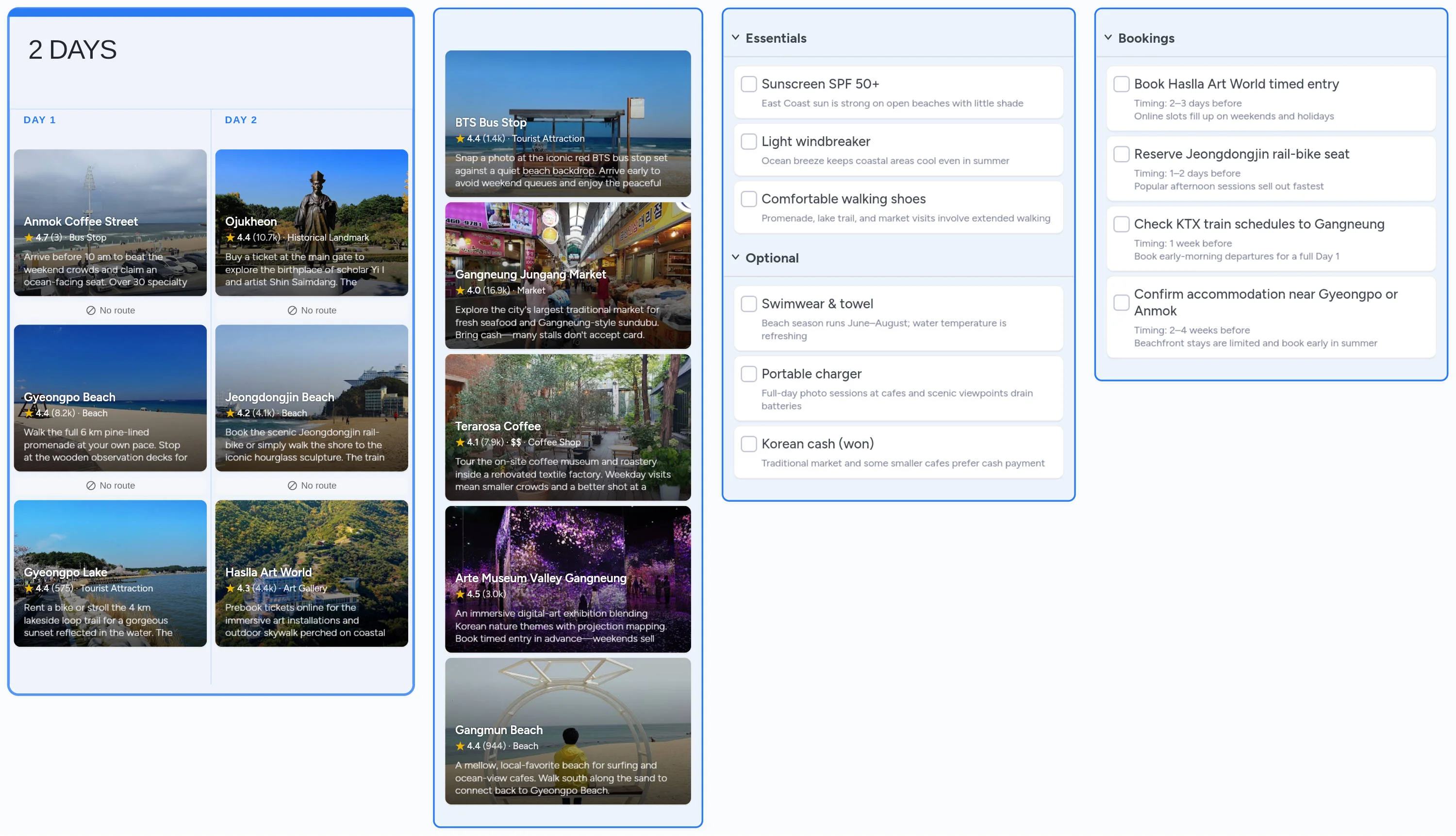 Gangneung template board preview