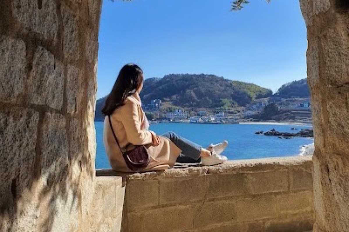 Maemiseong Castle European-style stone fortress on a hilltop overlooking the sea near Geoje