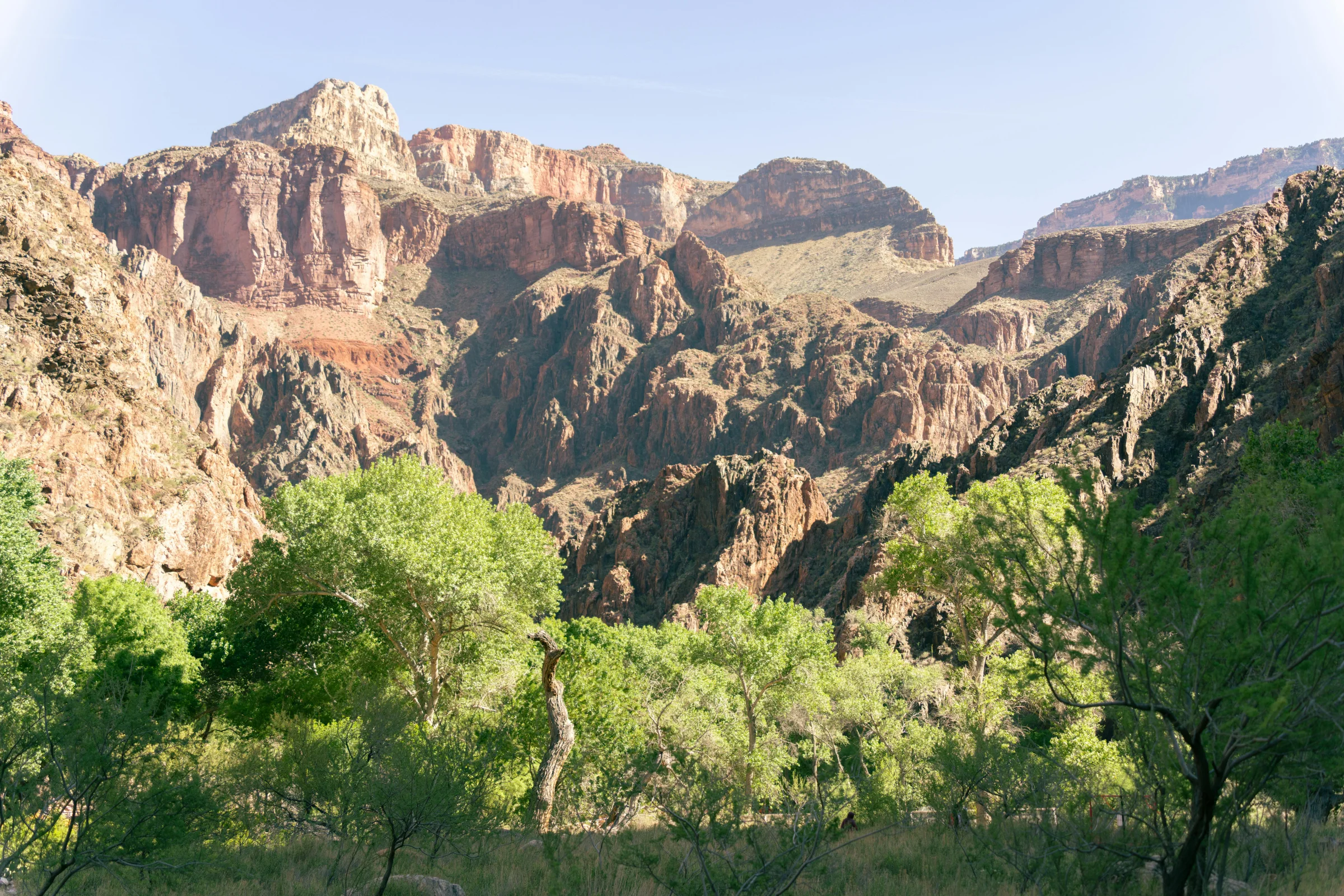 Sunrise over the Grand Canyon South Rim with sweeping canyon views