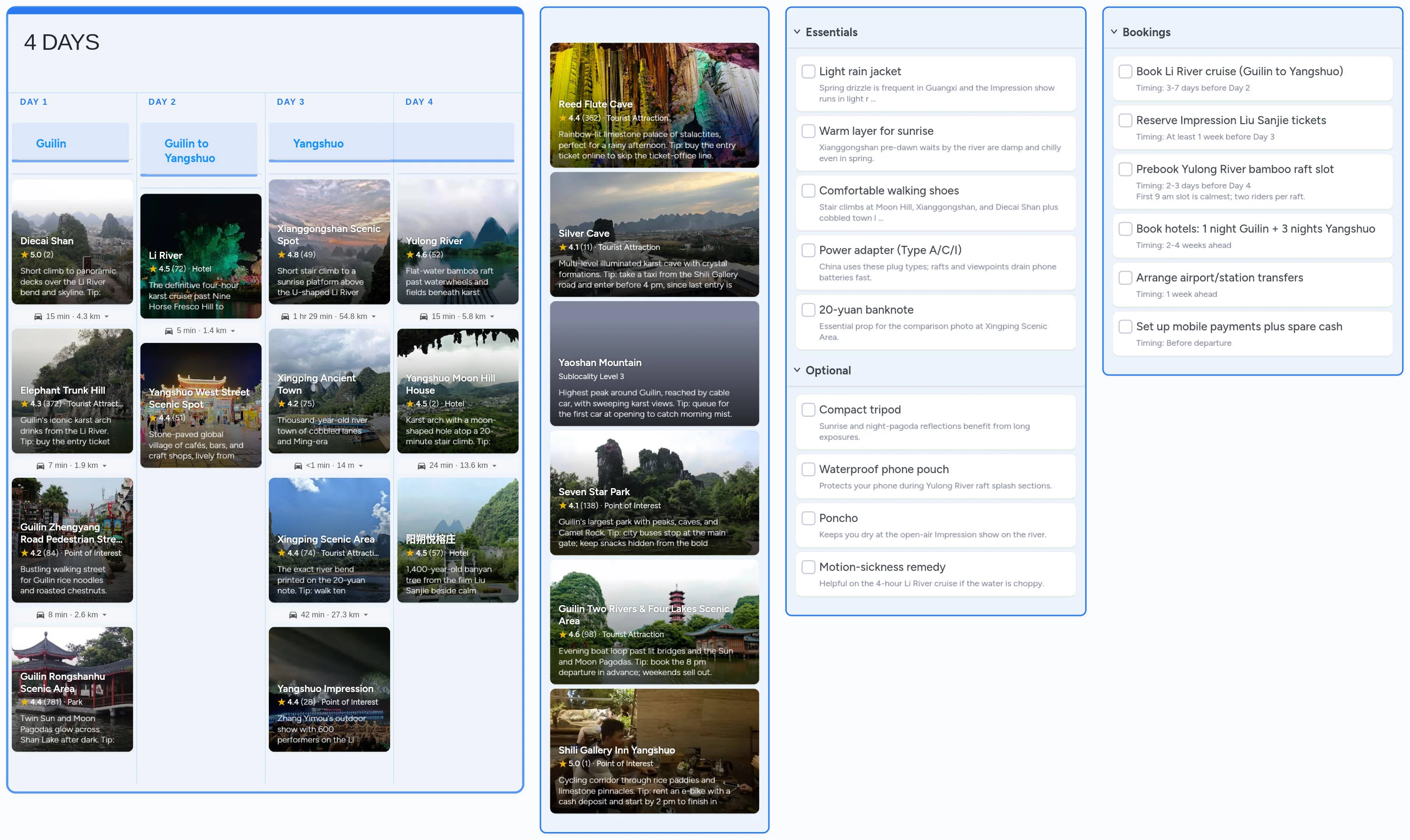 Guilin and Yangshuo template board preview