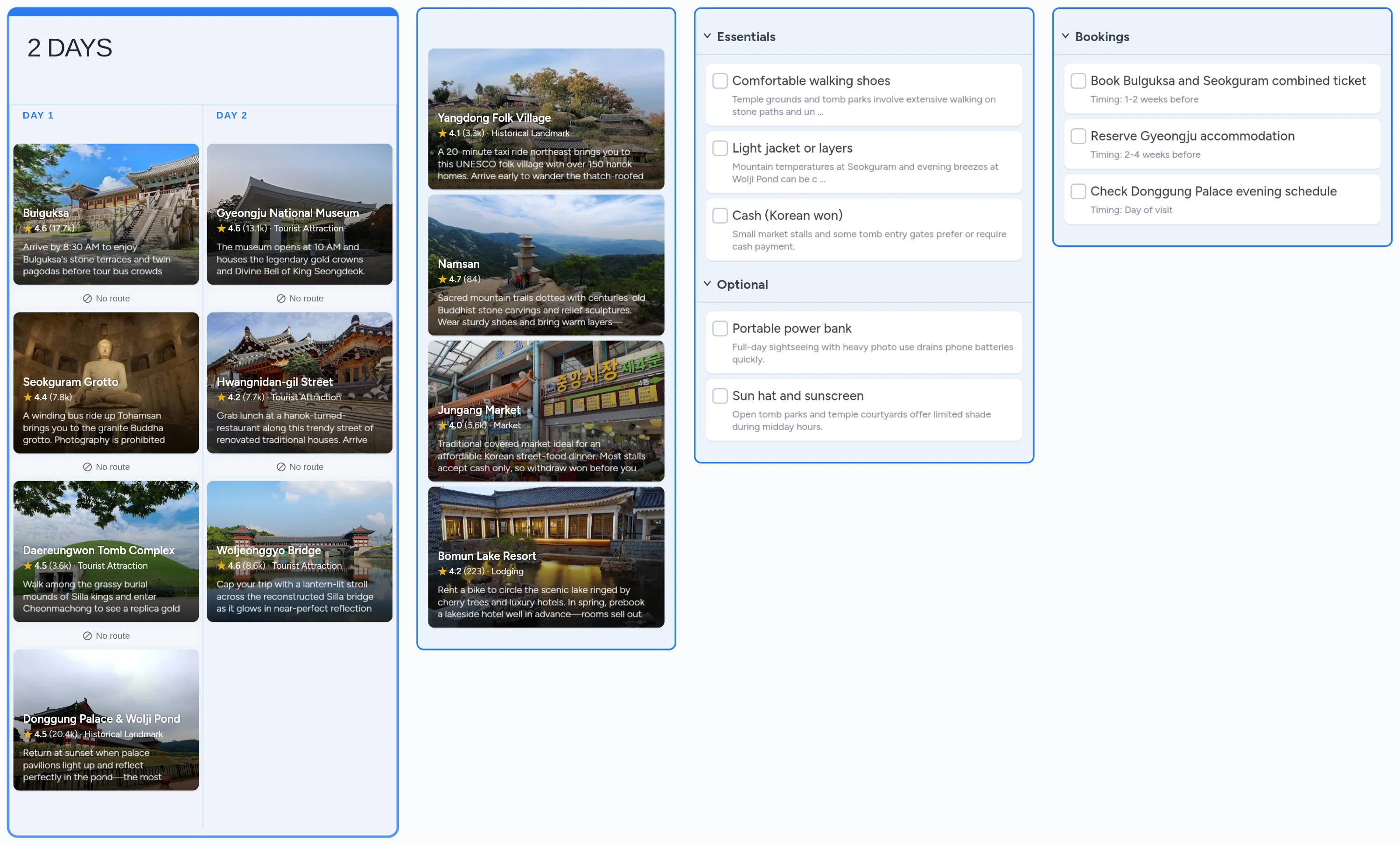 Gyeongju template board preview