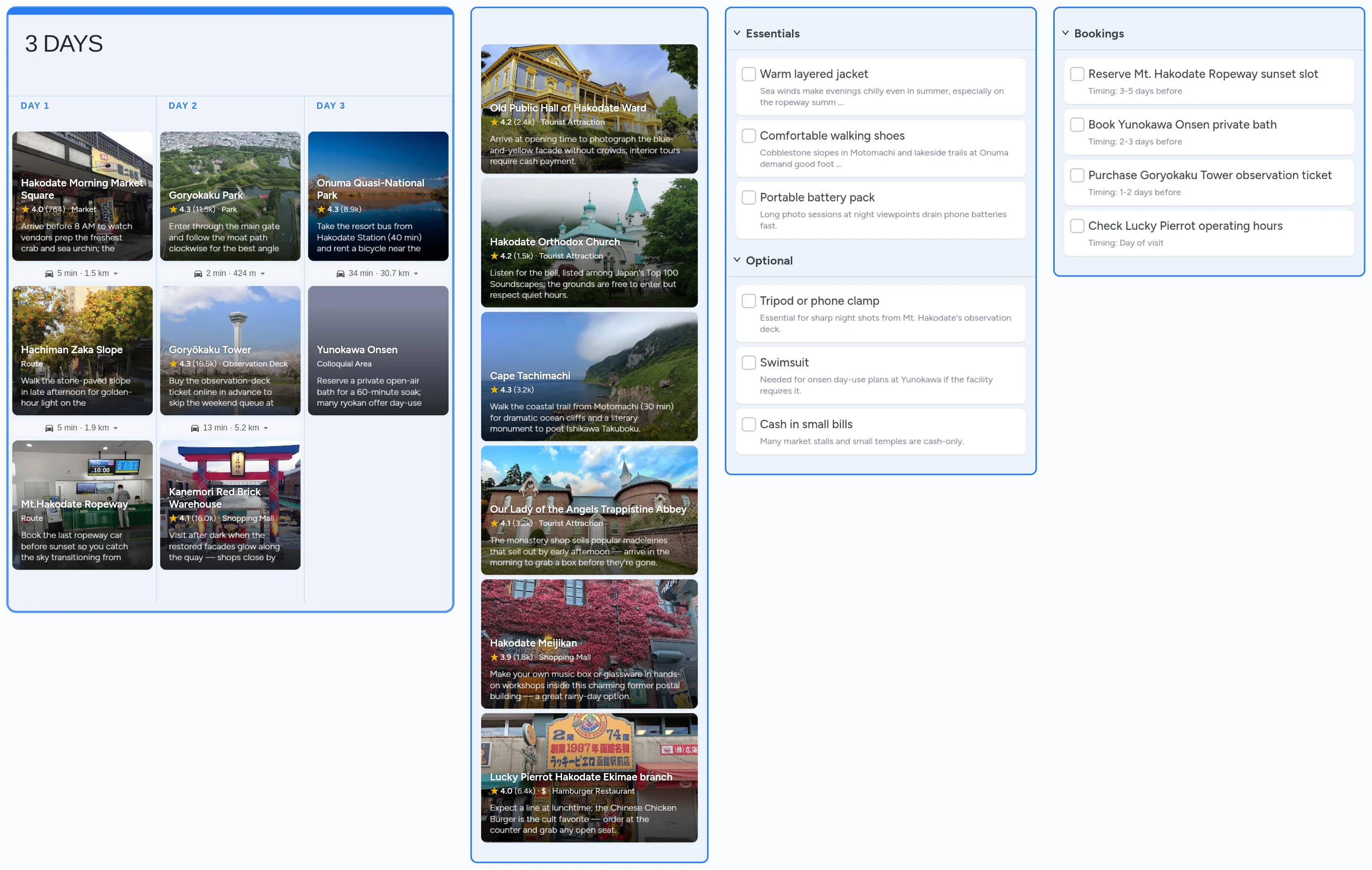 Hakodate template board preview