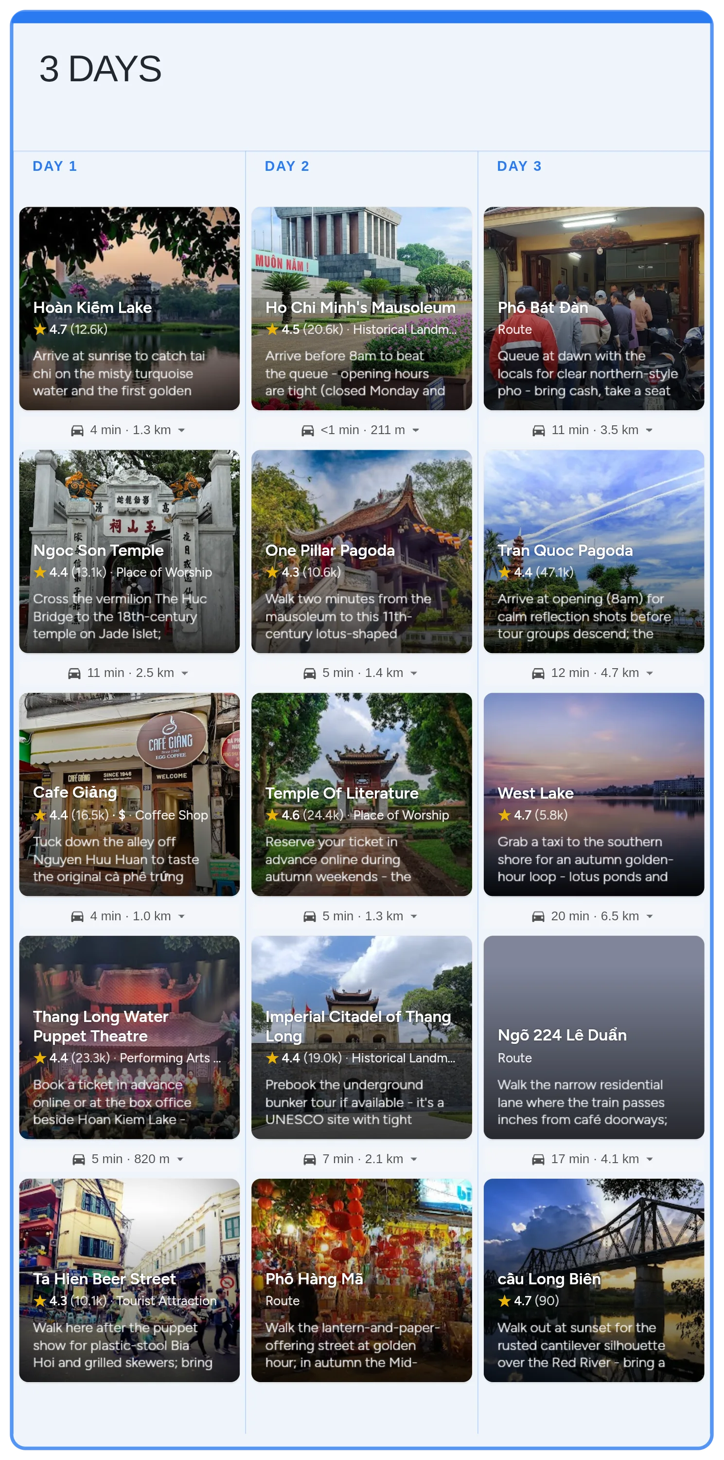 Hanoi calendar template preview