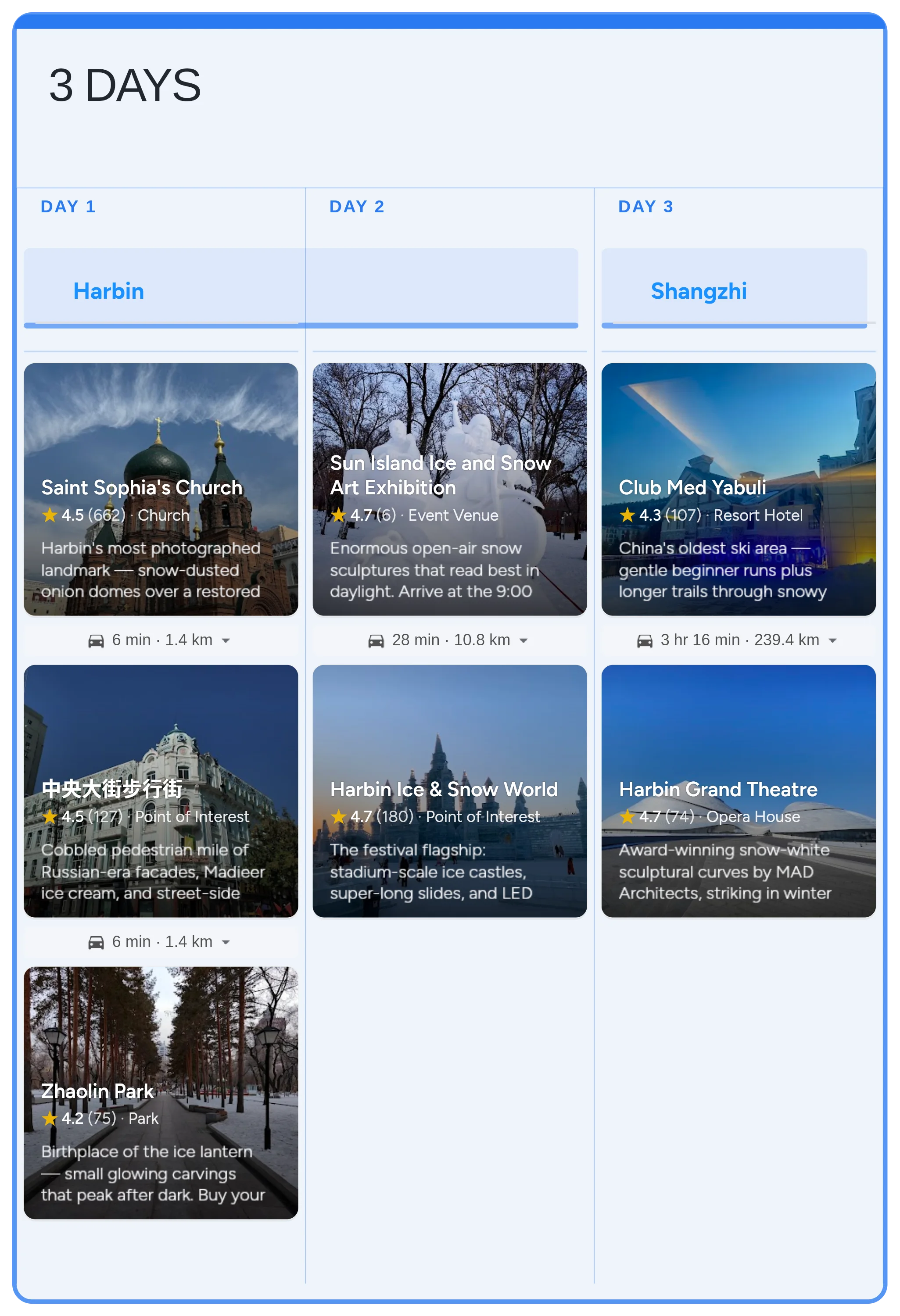 Harbin calendar template preview