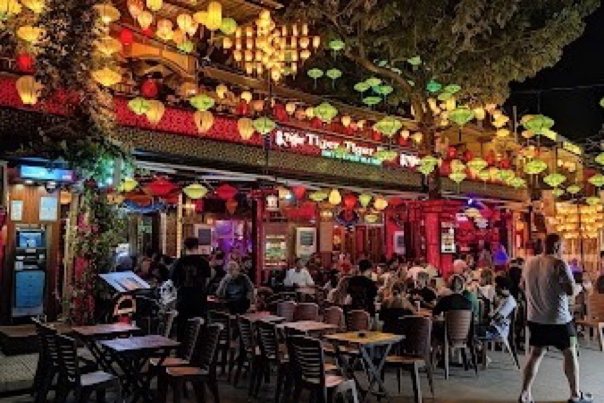 Hoi An Night Market stalls glowing with silk lanterns after sunset