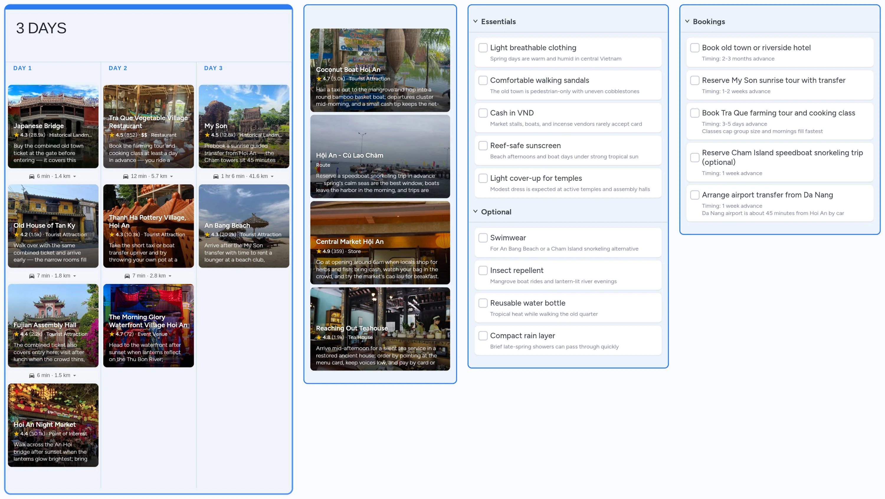 Hoi An template board preview