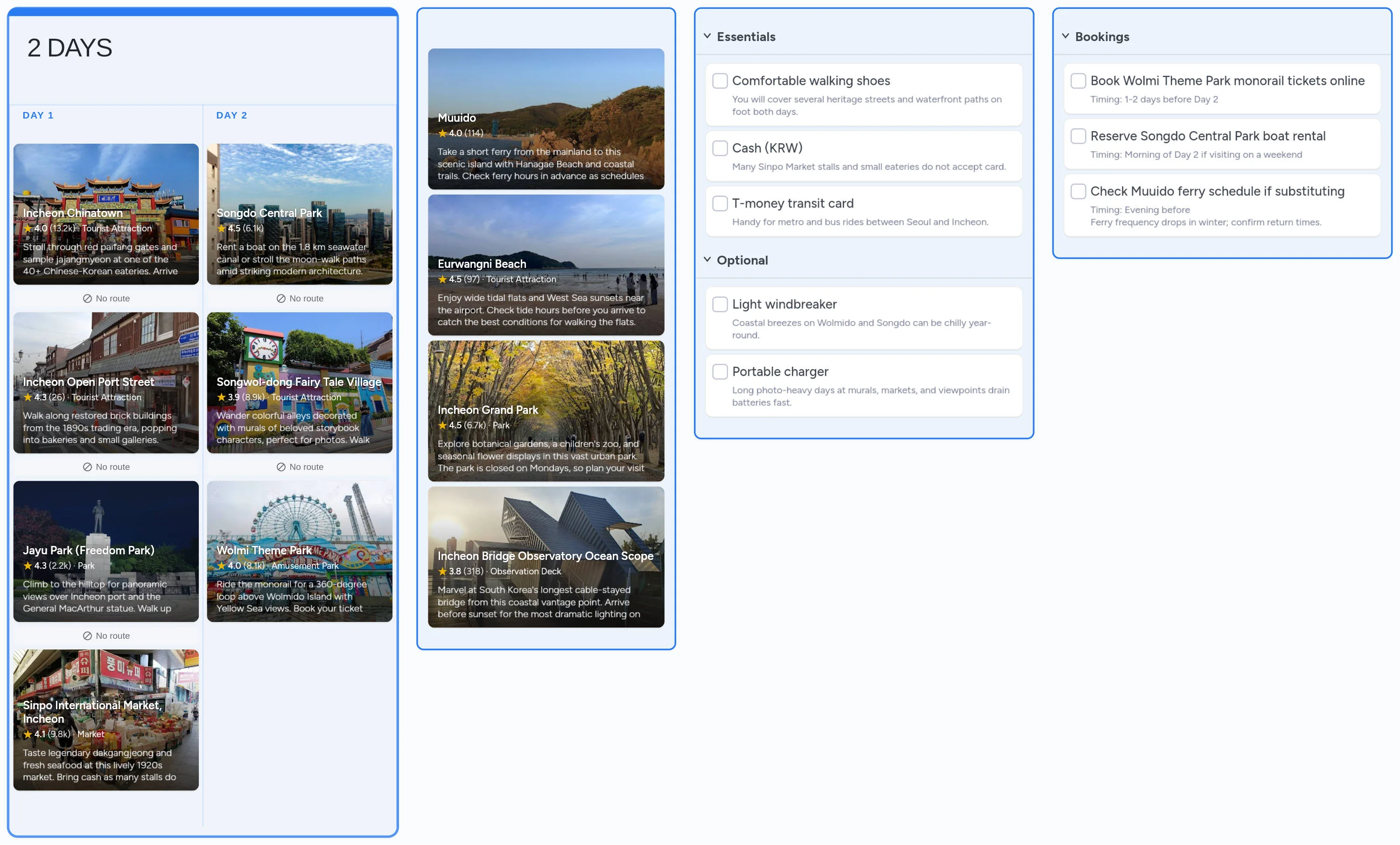 Incheon template board preview