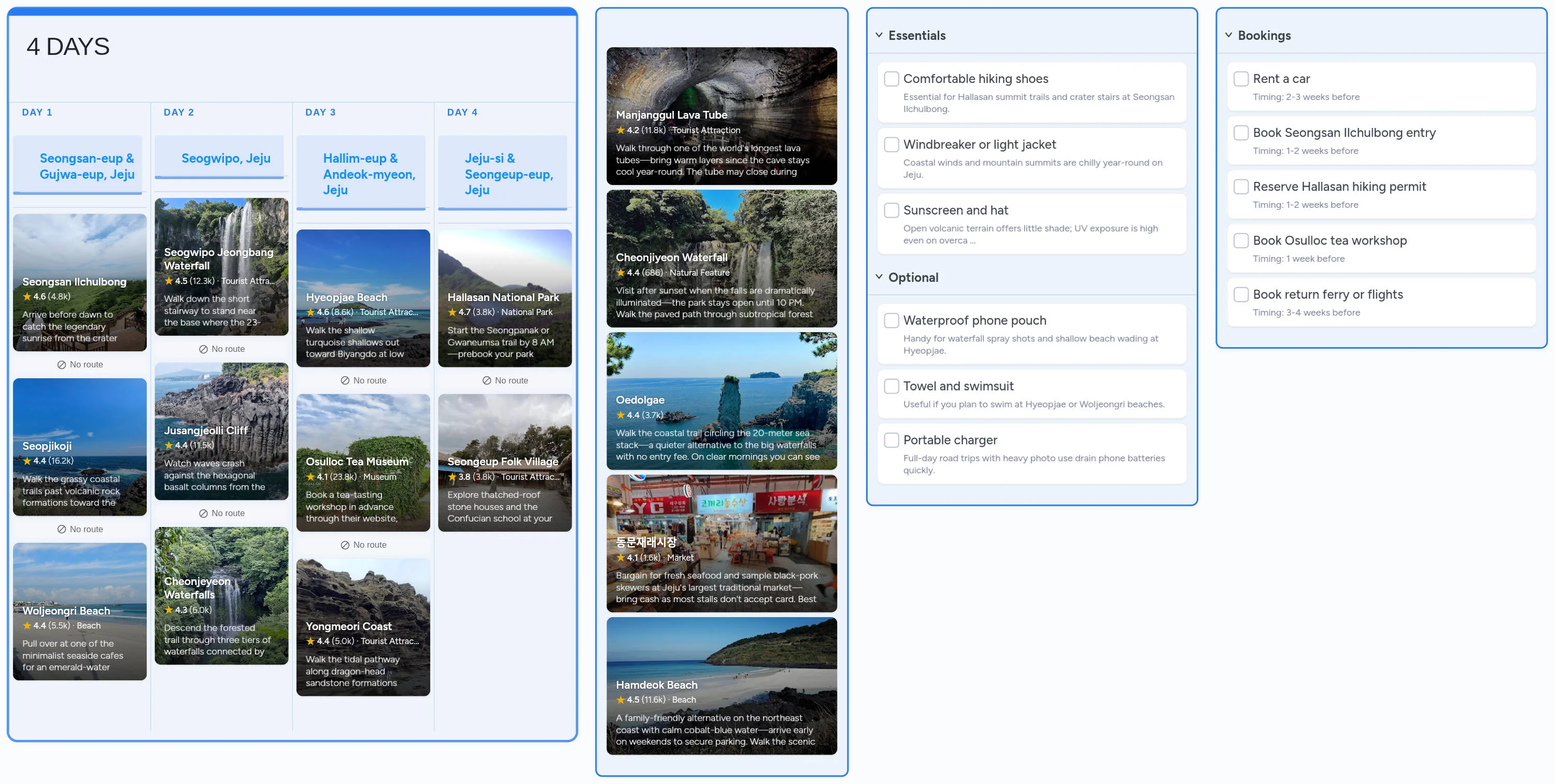 Jeju template board preview