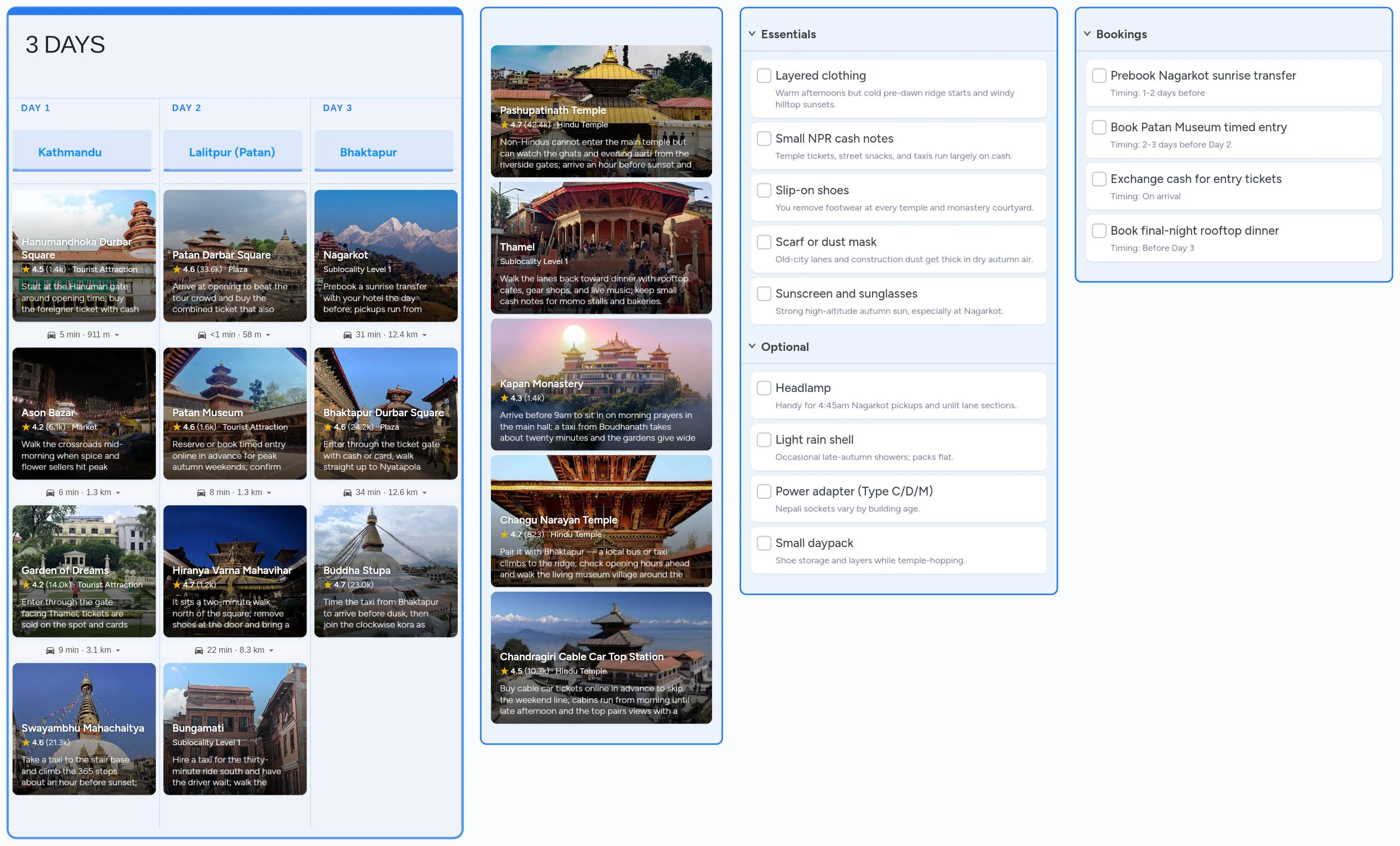 Kathmandu template board preview