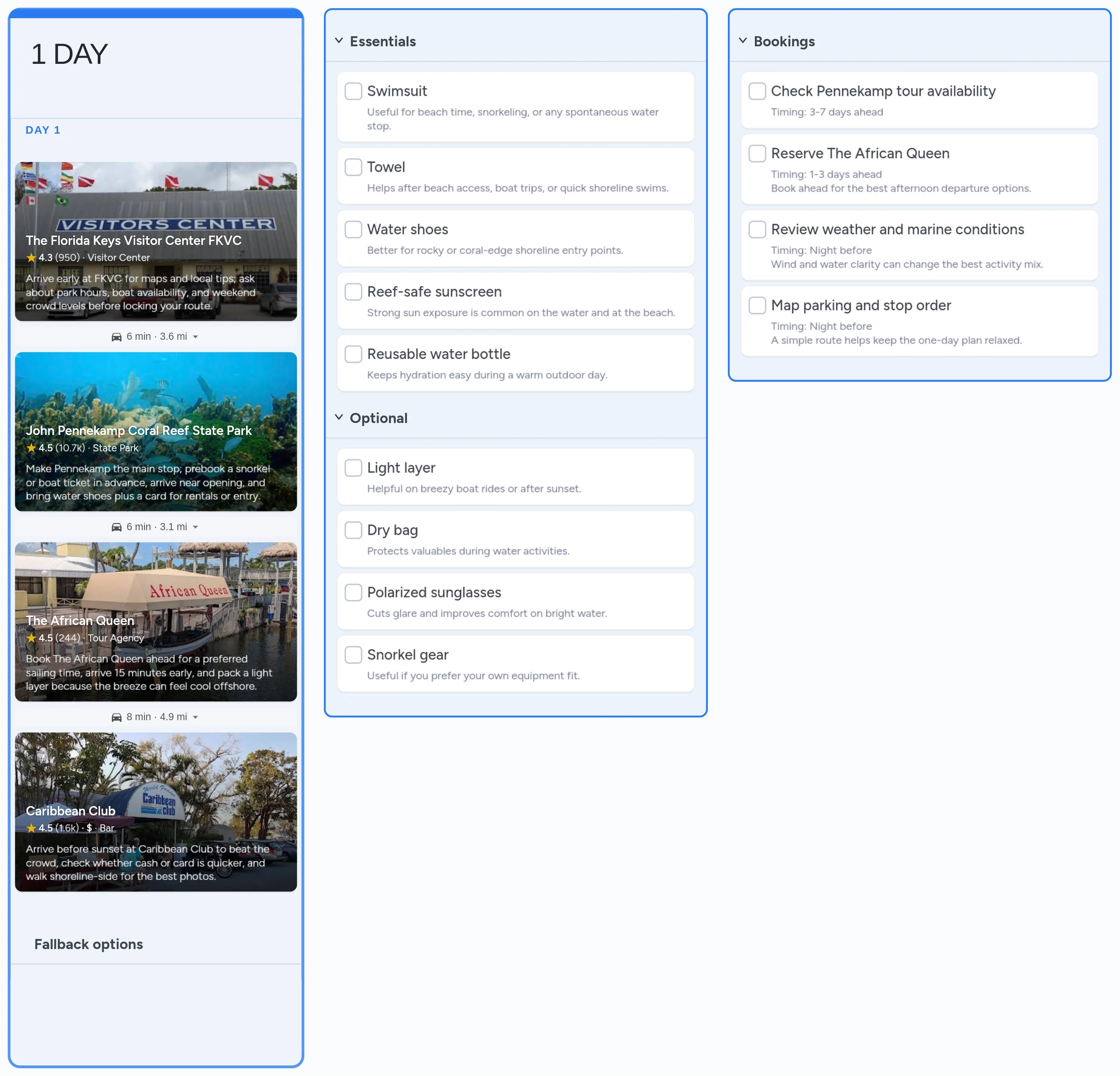 Key Largo template board preview