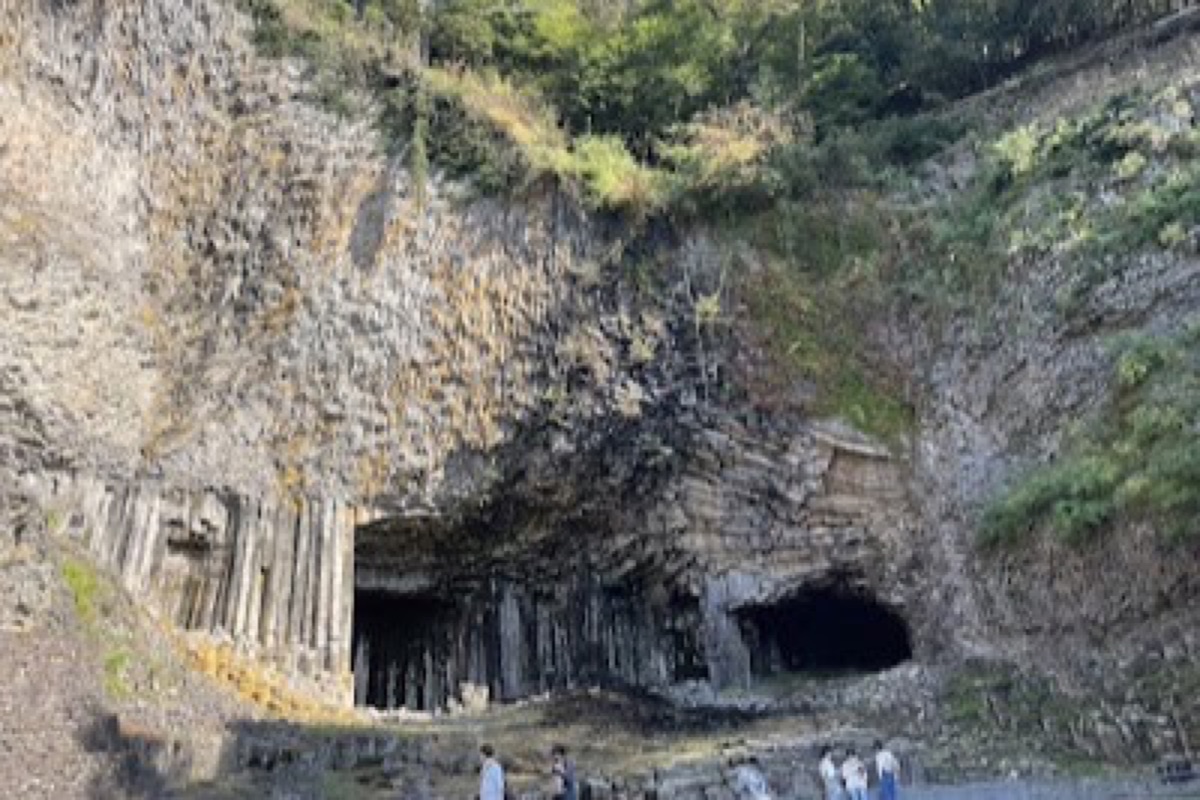 Genbudo Caves basalt columns in Toyooka, Hyogo