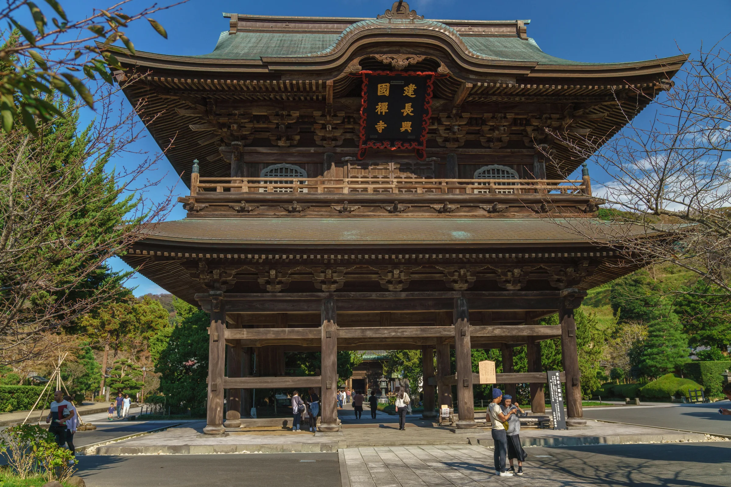 Sunset view of Koyasan temple gate in Wakayama, Japan