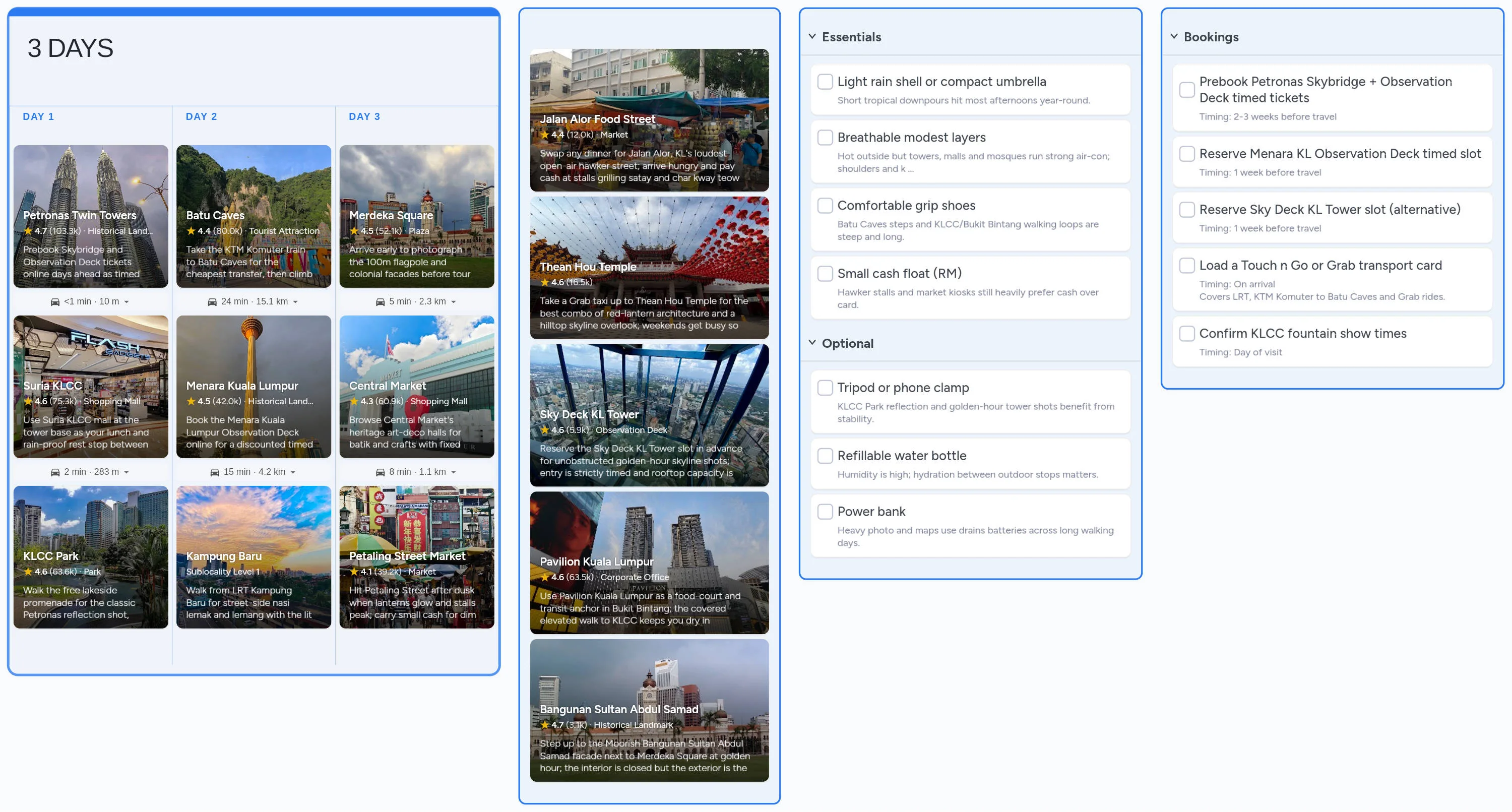 Kuala Lumpur template board preview