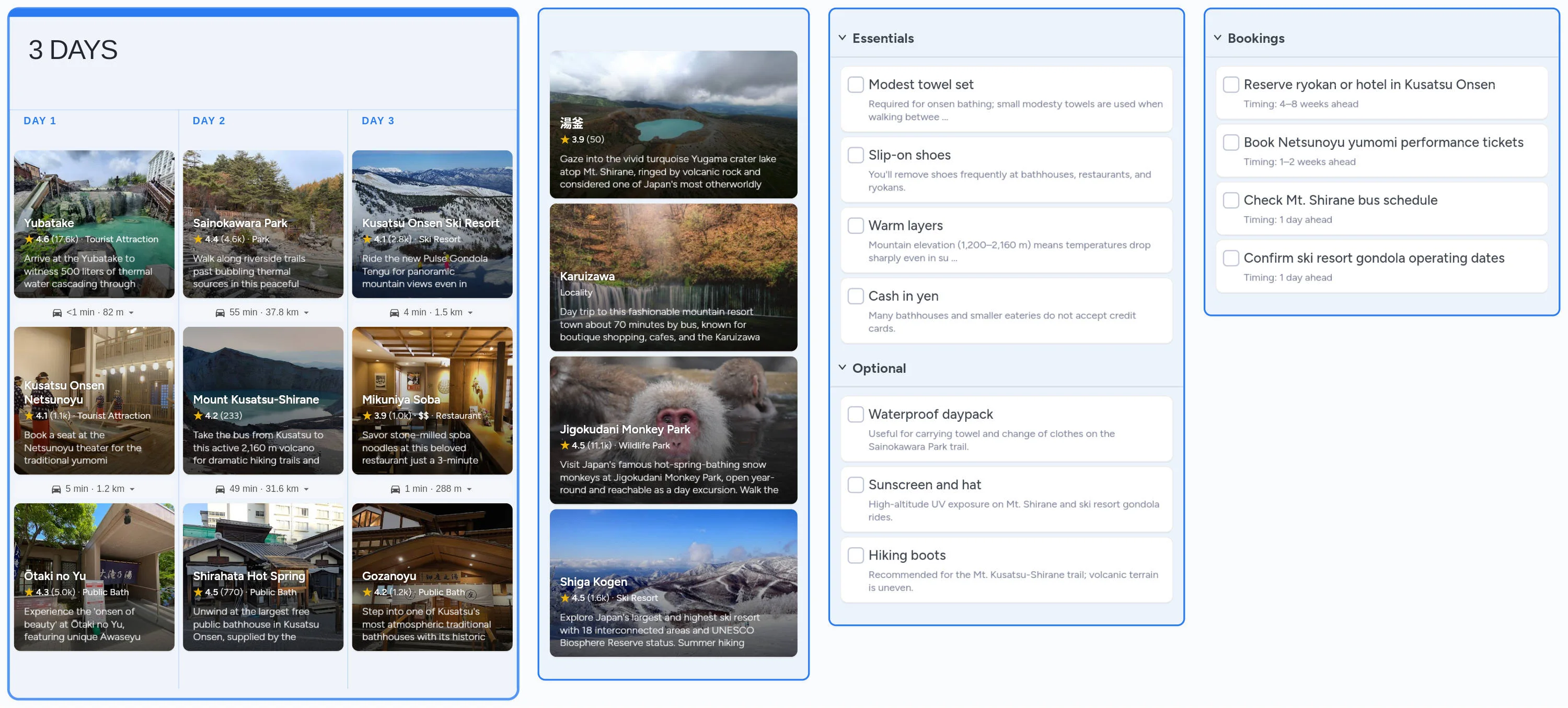 Kusatsu Onsen template board preview