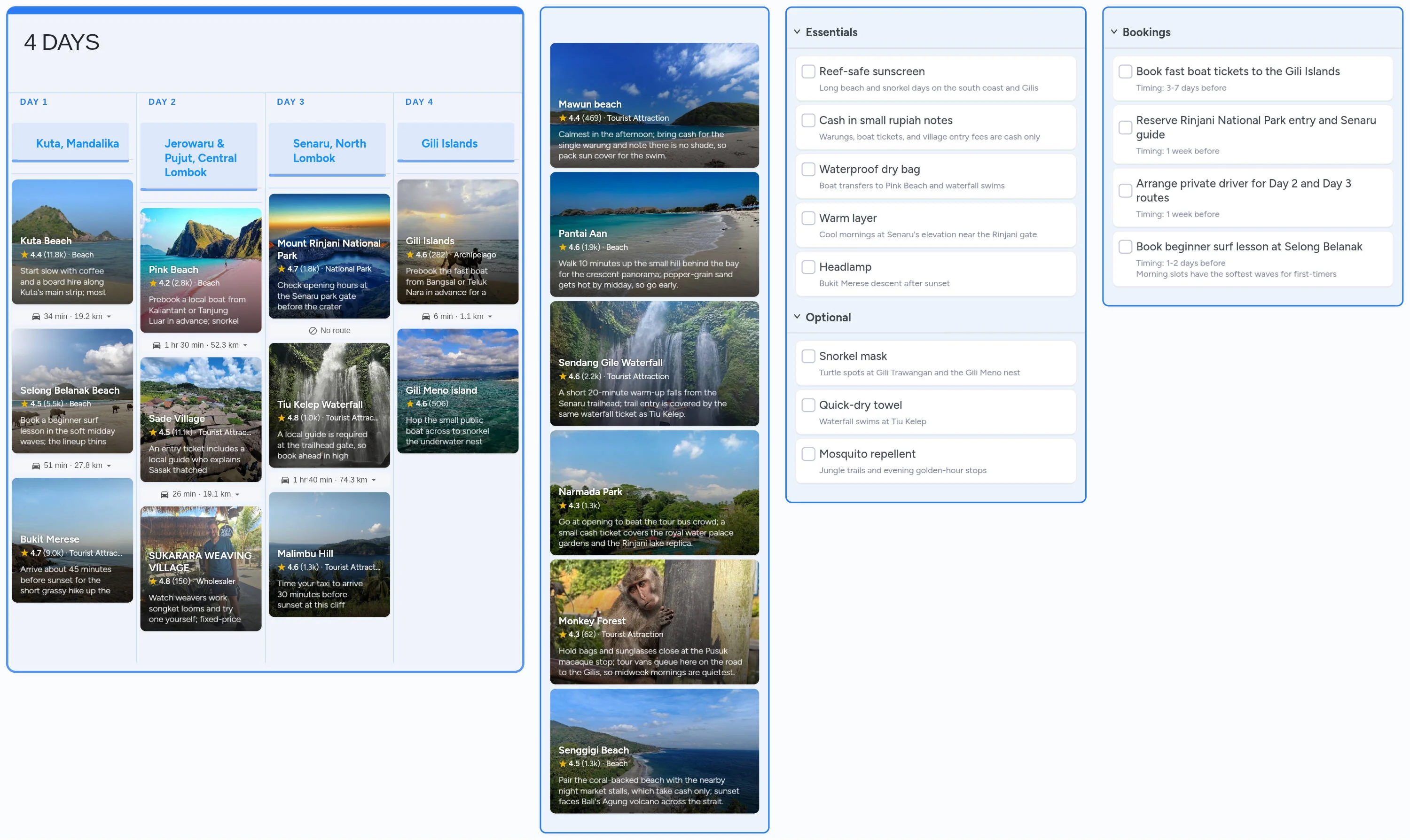 Lombok template board preview