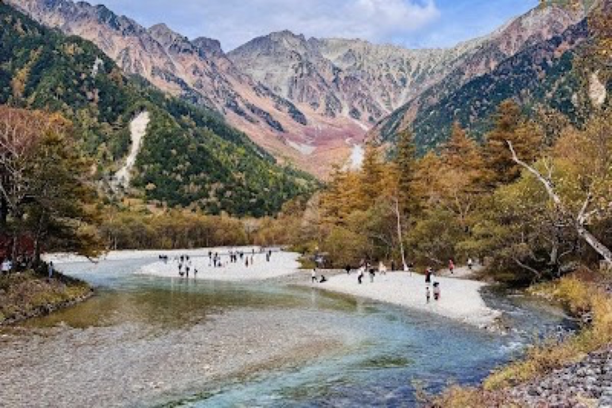 Azumino Art Hills Museum glass workshop with Northern Alps mountain views