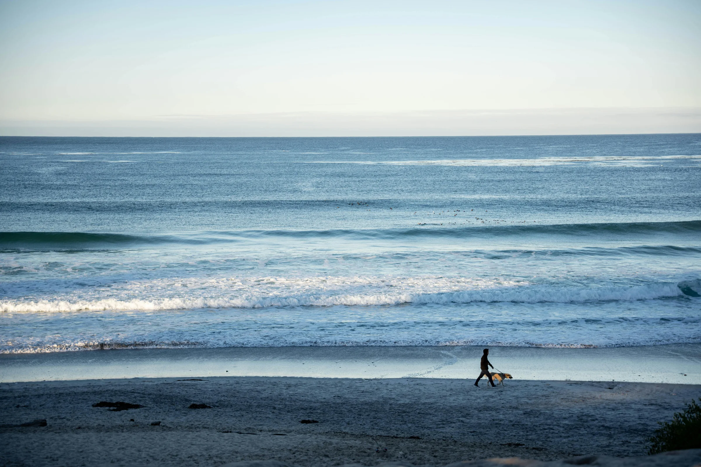 Golden-hour view of Carmel-by-the-Sea coastal village street in California