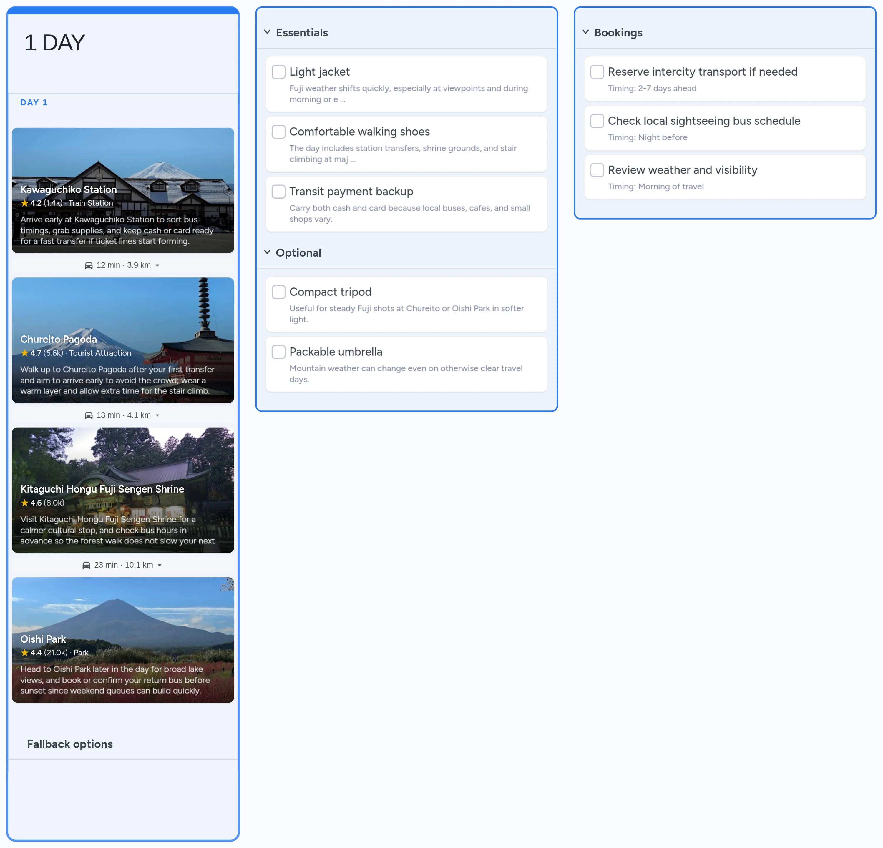 Mount Fuji template board preview