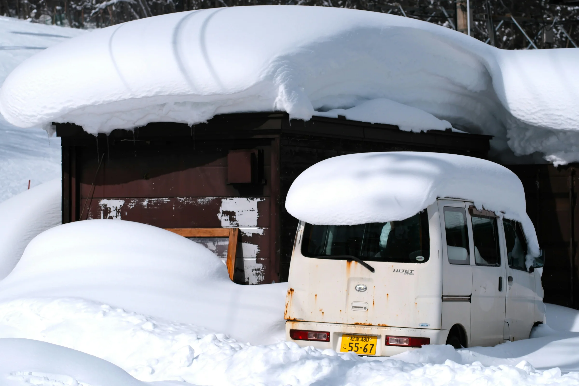 Street scene leading to Zenkoji Temple in Nagano, Japan