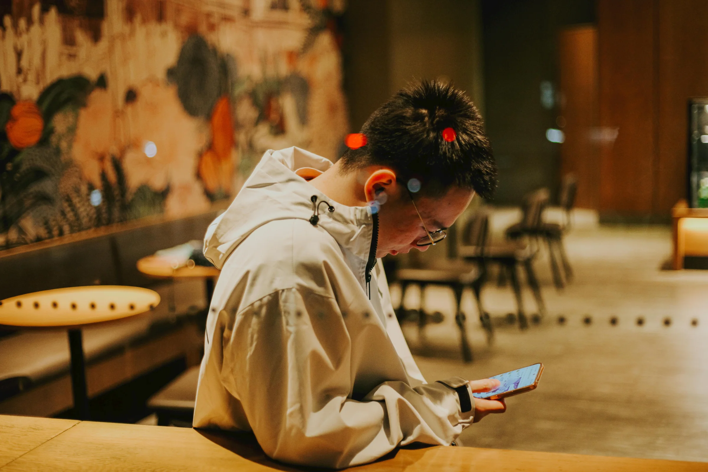 Sunset view of Nanjing skyline reflecting on the Qinhuai River, China