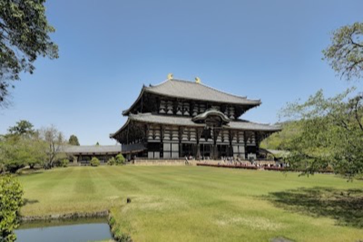 The Great Buddha statue inside Todai-ji Temple's main hall in Nara