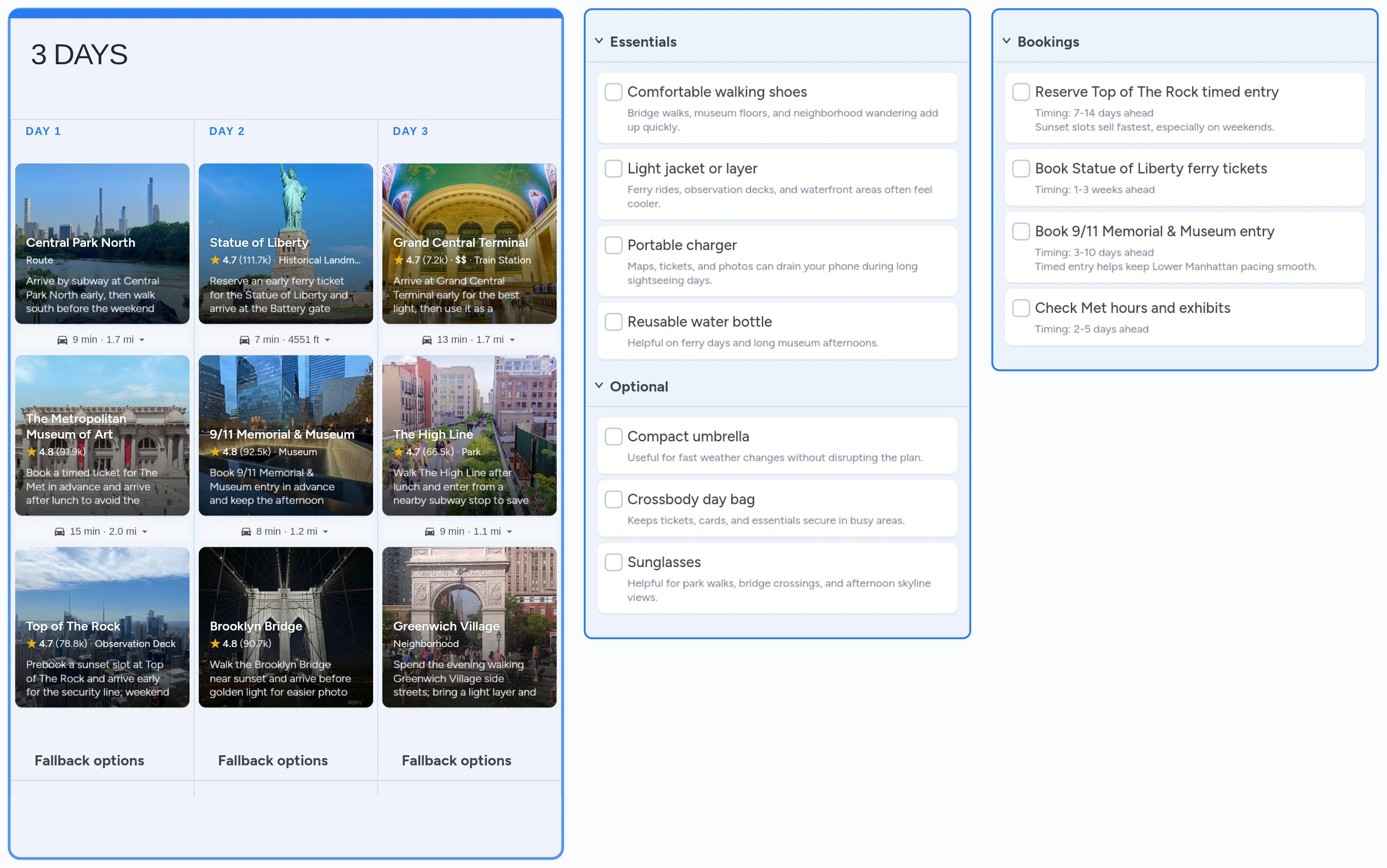 New York template board preview