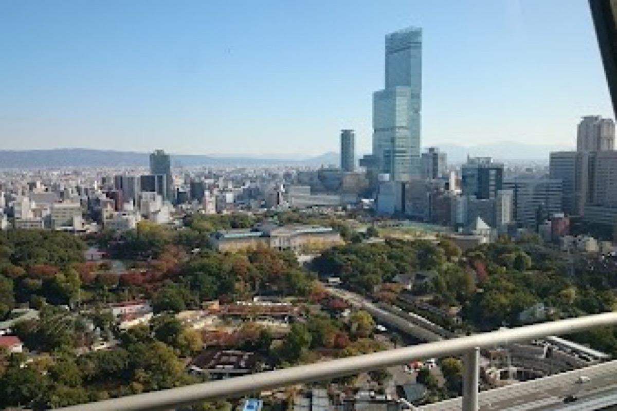 Dotonbori neon signs along the canal in Osaka at dusk