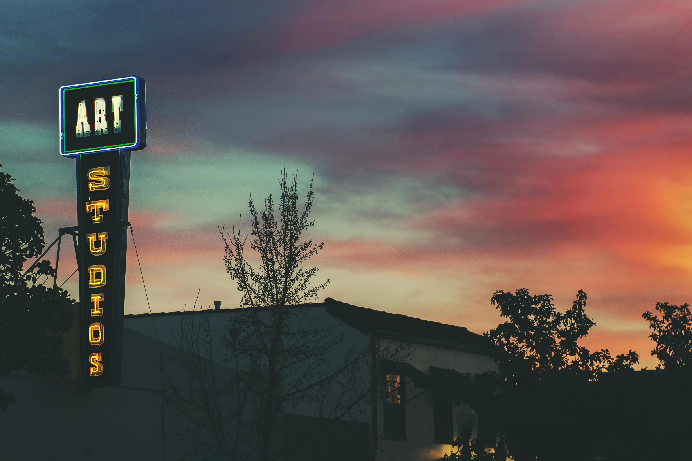 Golden-hour street scene in downtown Paso Robles, California