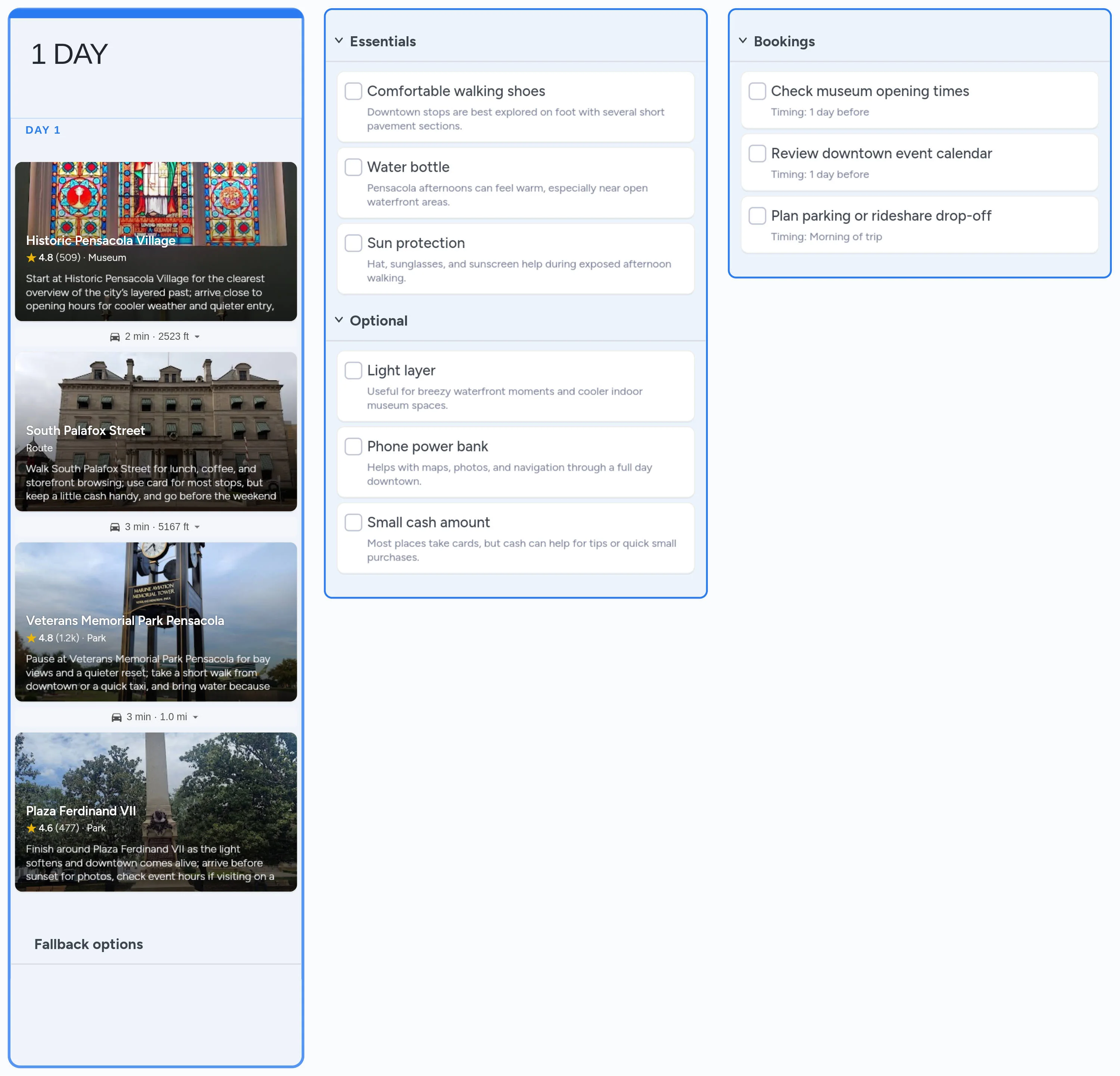Pensacola template board preview