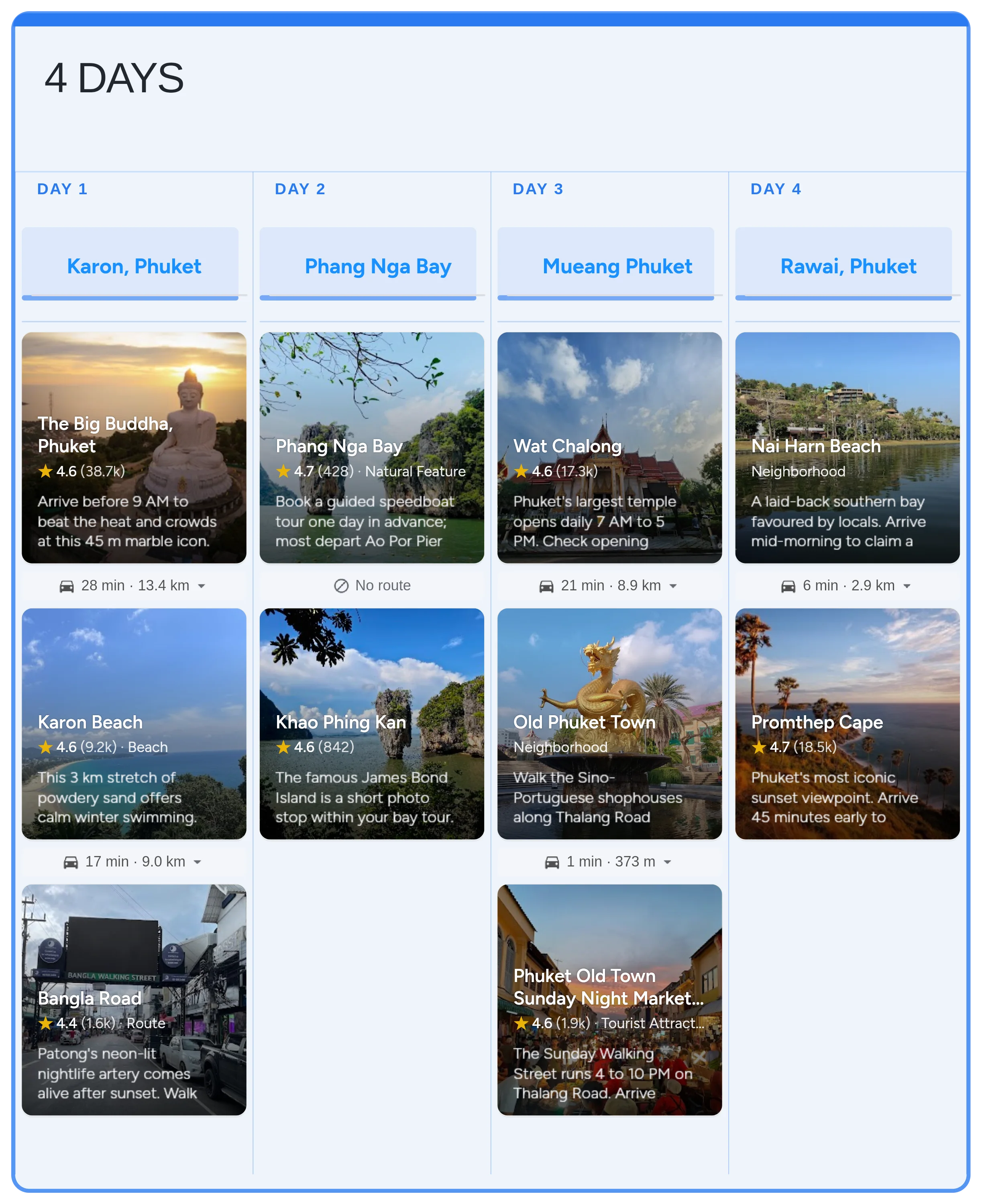 Phuket calendar template preview