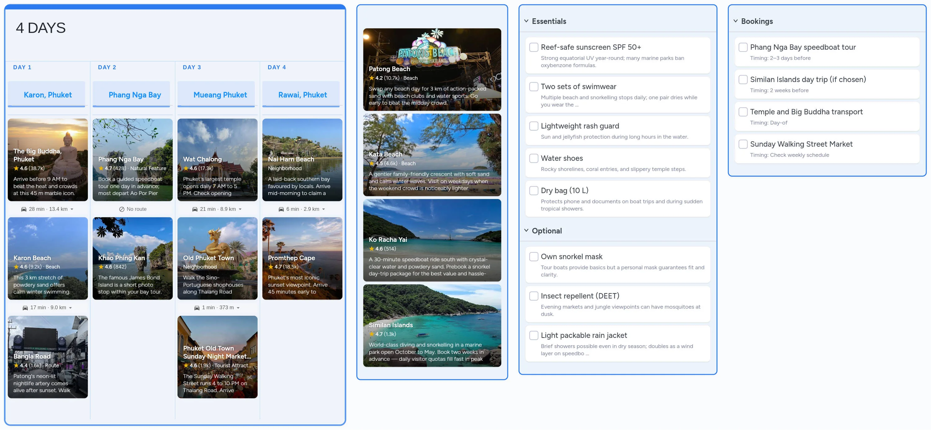Phuket template board preview