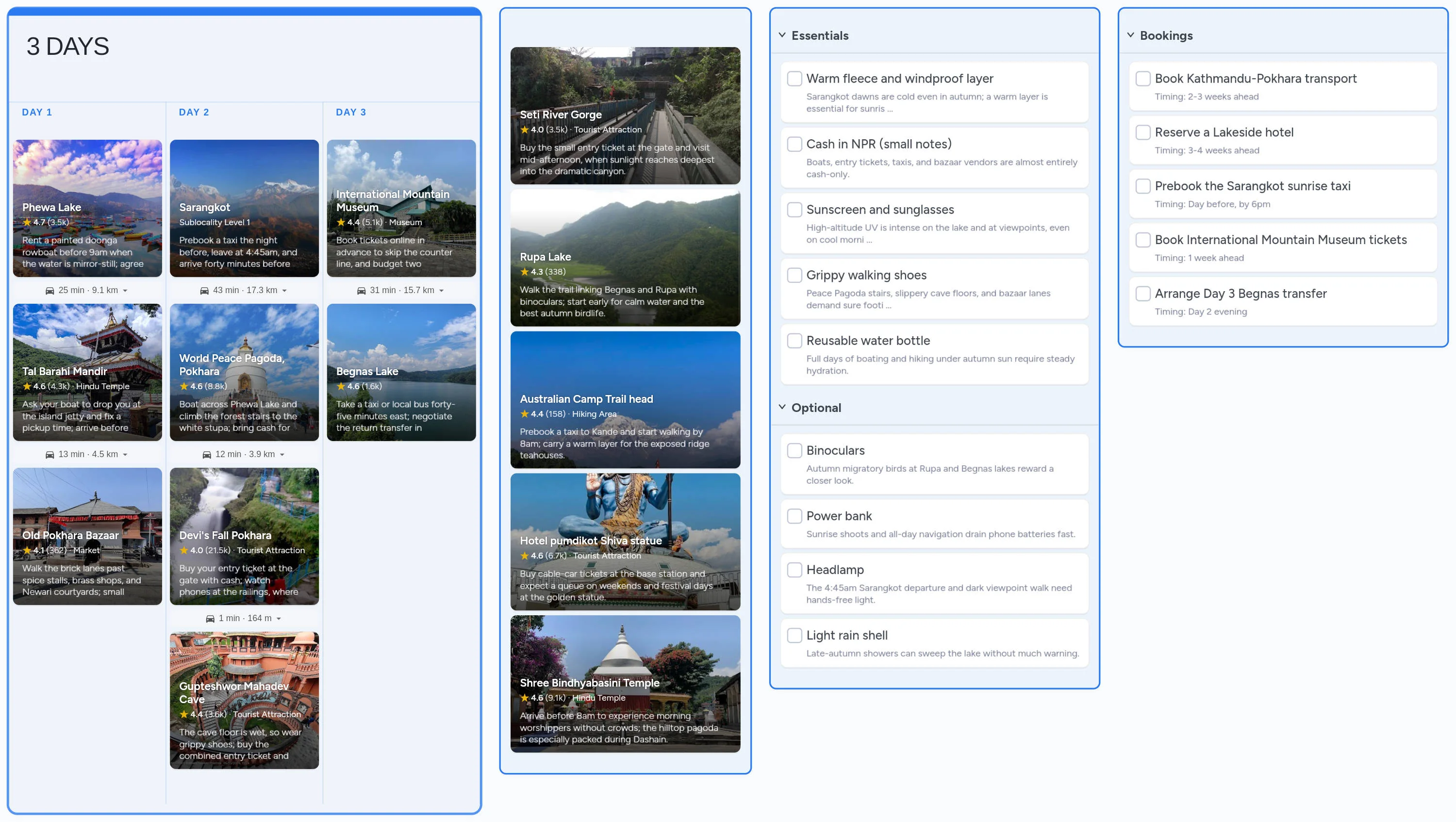Pokhara template board preview