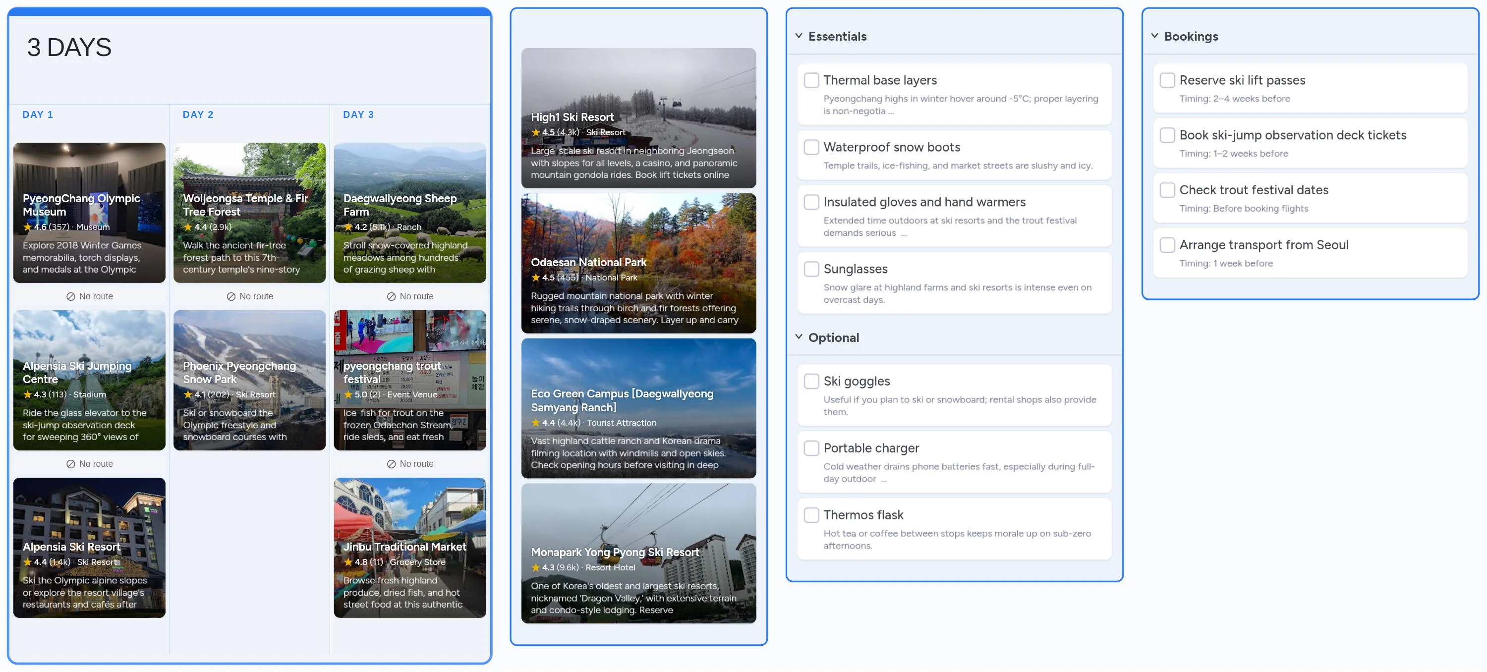 Pyeongchang template board preview
