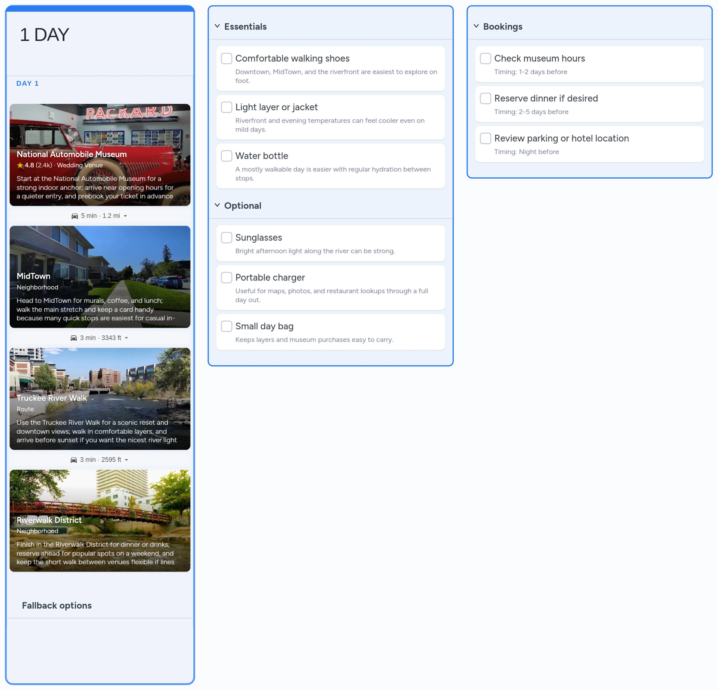 Reno template board preview