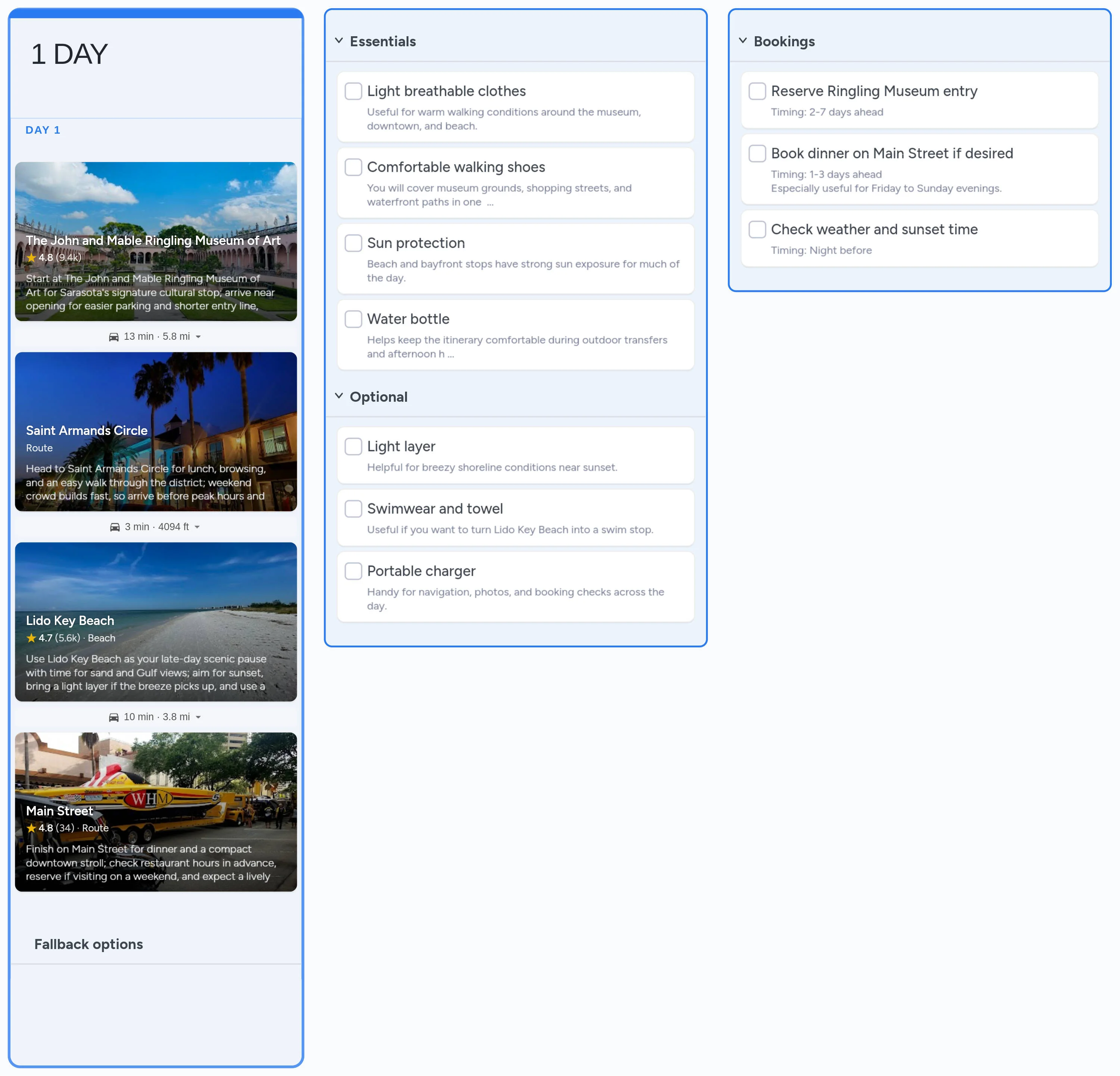Sarasota template board preview